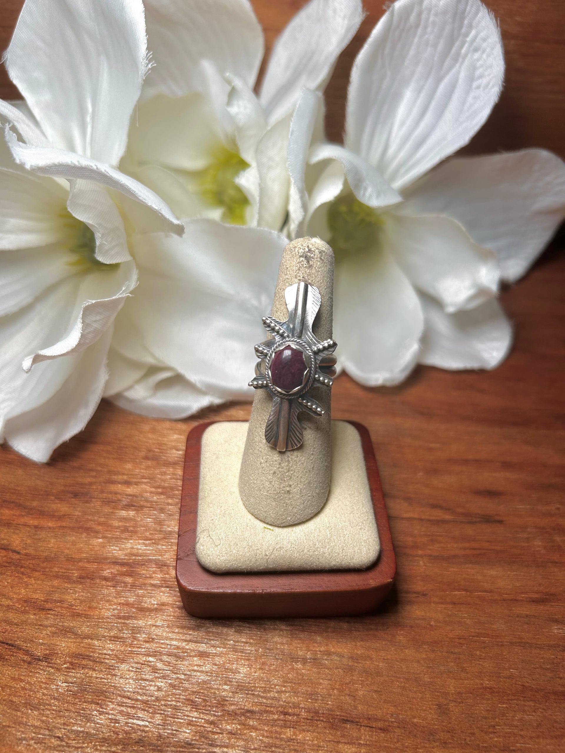 Kobe Martinez Purple Spiny Oyster & Sterling Silver AdjustableRing