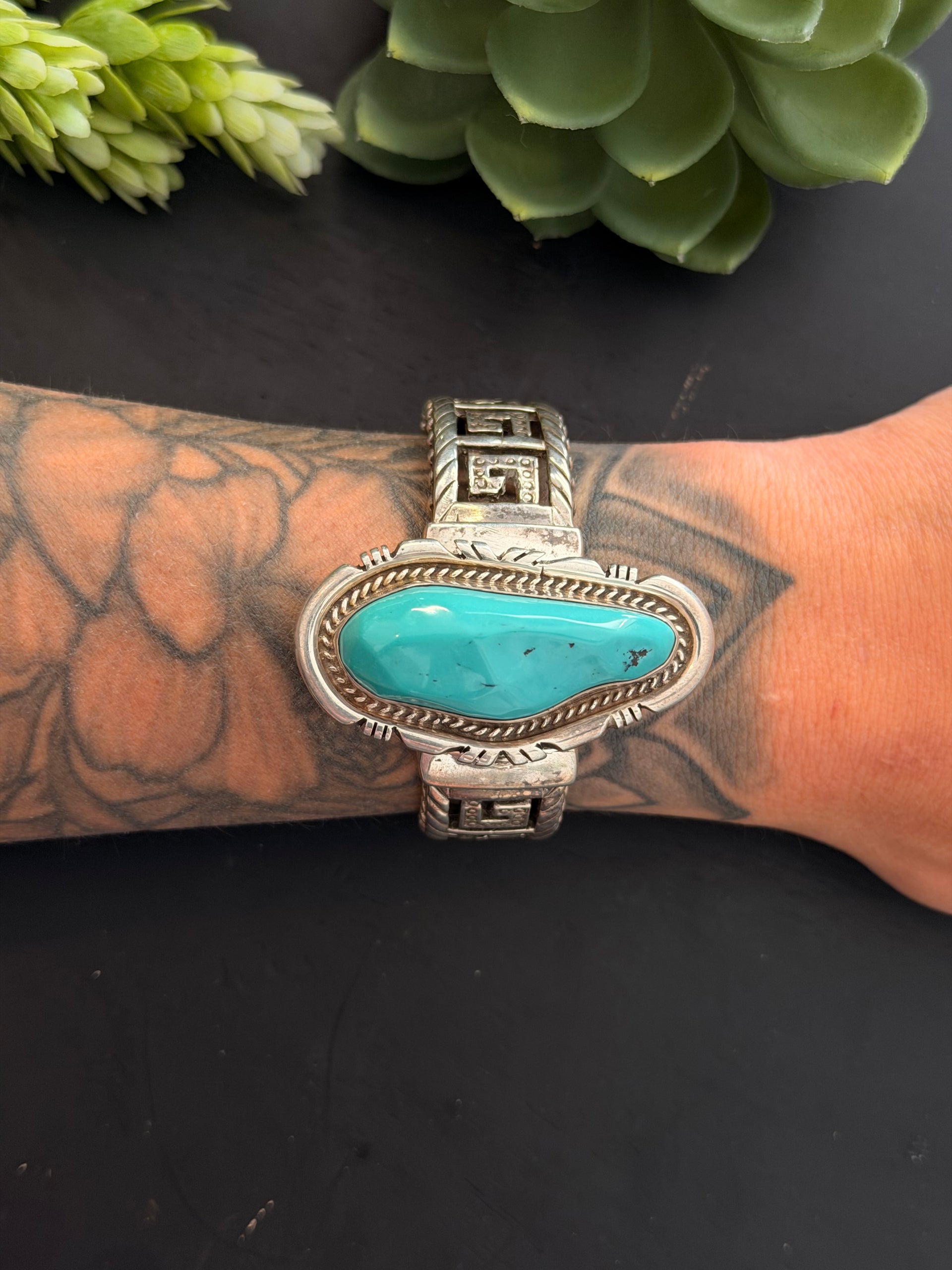 John McCray Sleeping Beauty Turquoise & Sterling Silver Cuff Bracelet