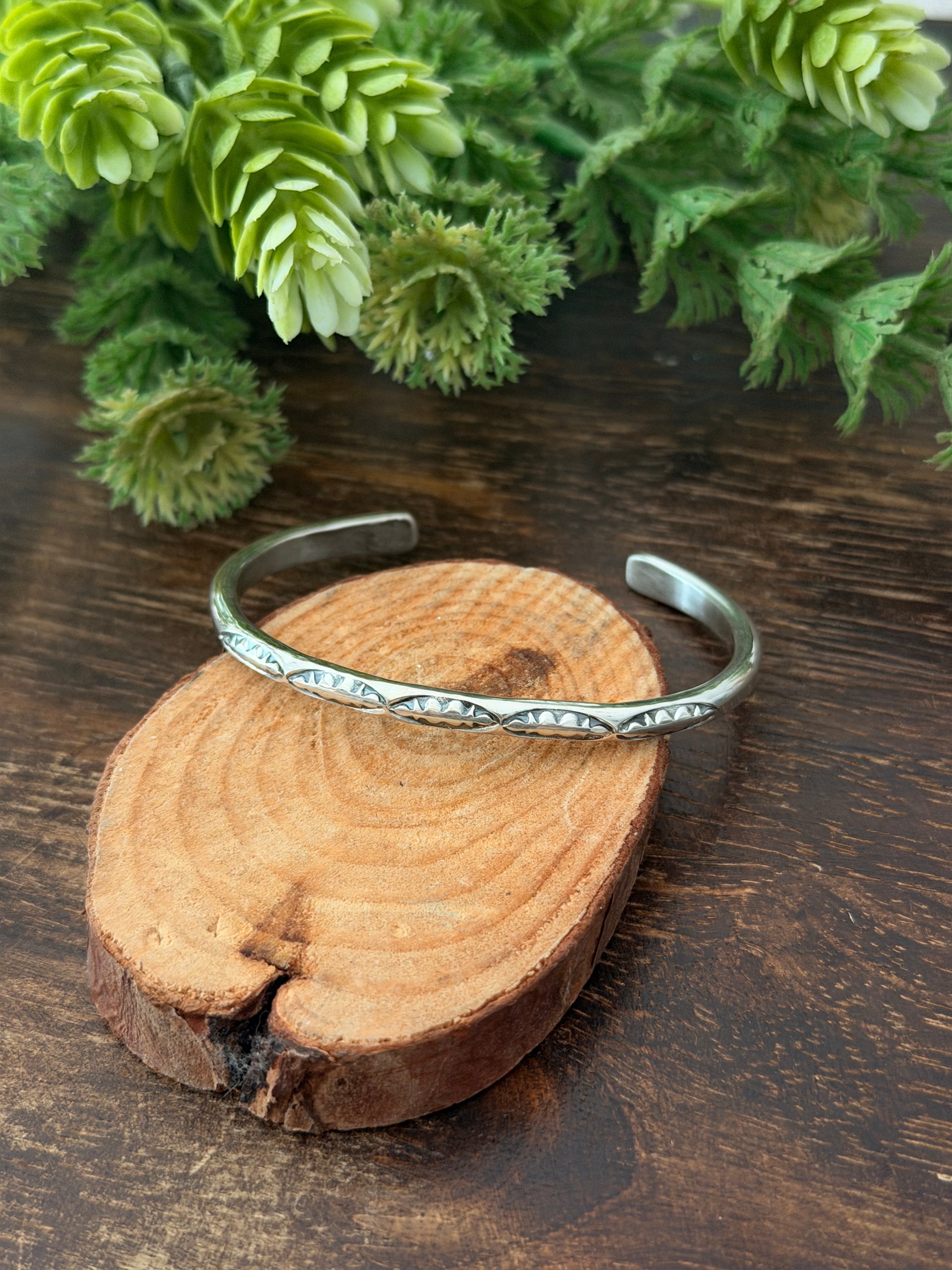 Navajo Made Sterling Silver Cuff Bracelet