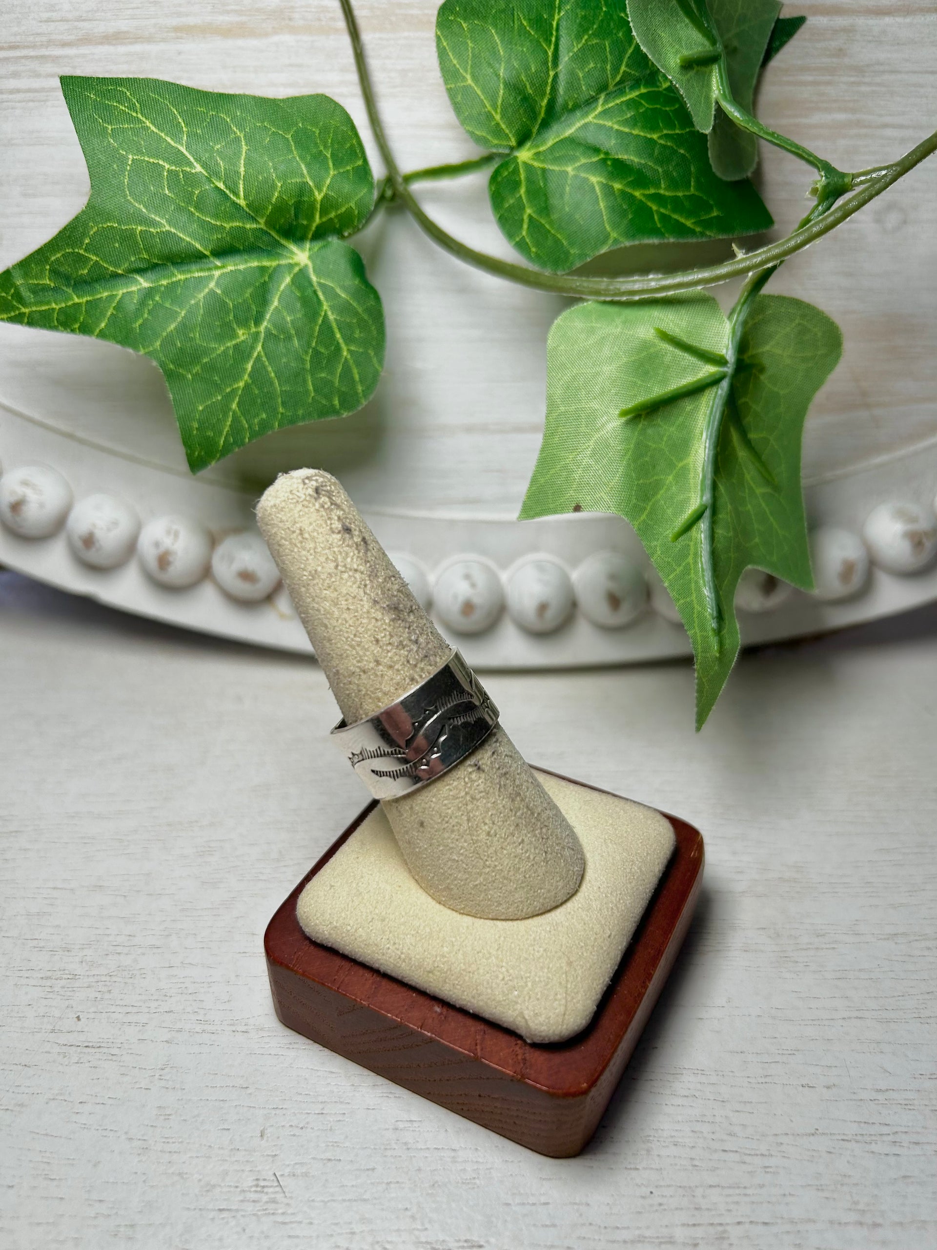 Navajo Made Sterling Silver Ring Size 8.5