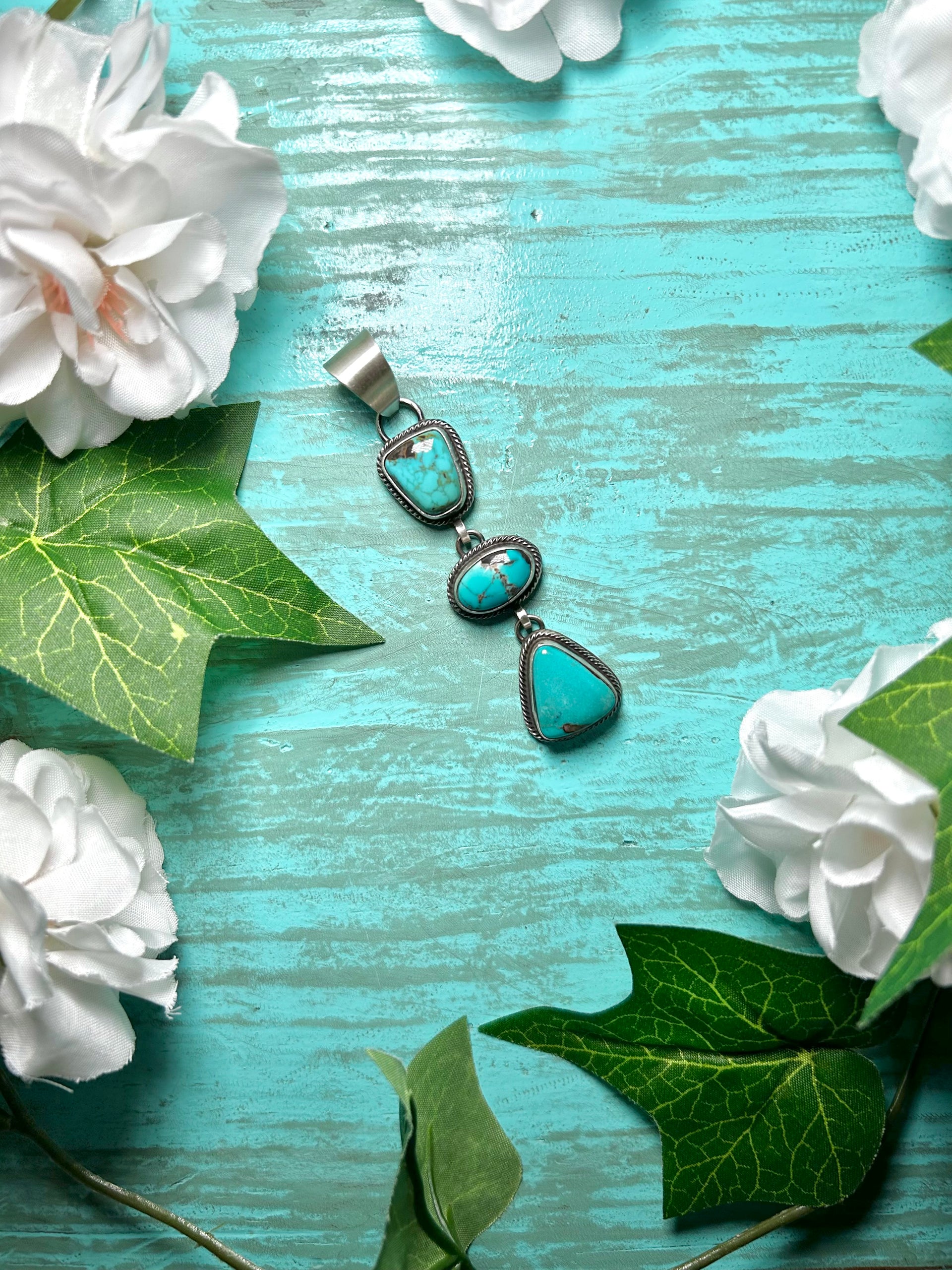 Anderson Largo Royston Turquoise & Sterling Silver Pendant