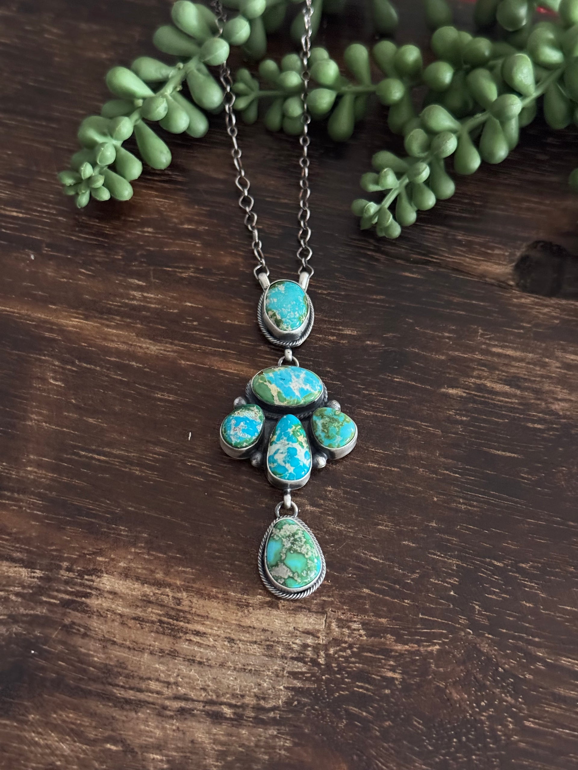 Eli Skeets Sonoran Mountain Turquoise & Sterling Silver Necklace