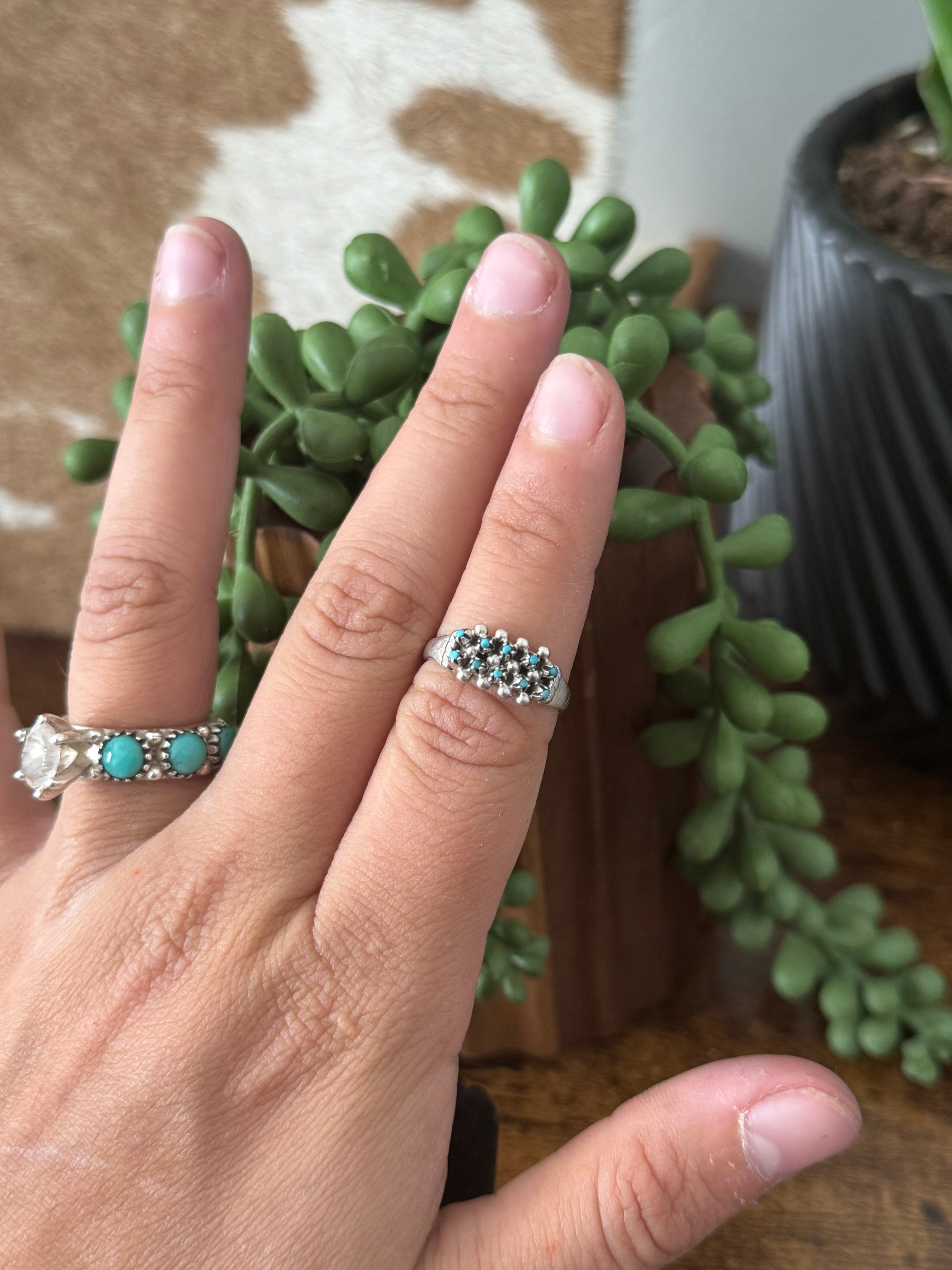 Zuni Made Turquoise & Sterling Silver Ring