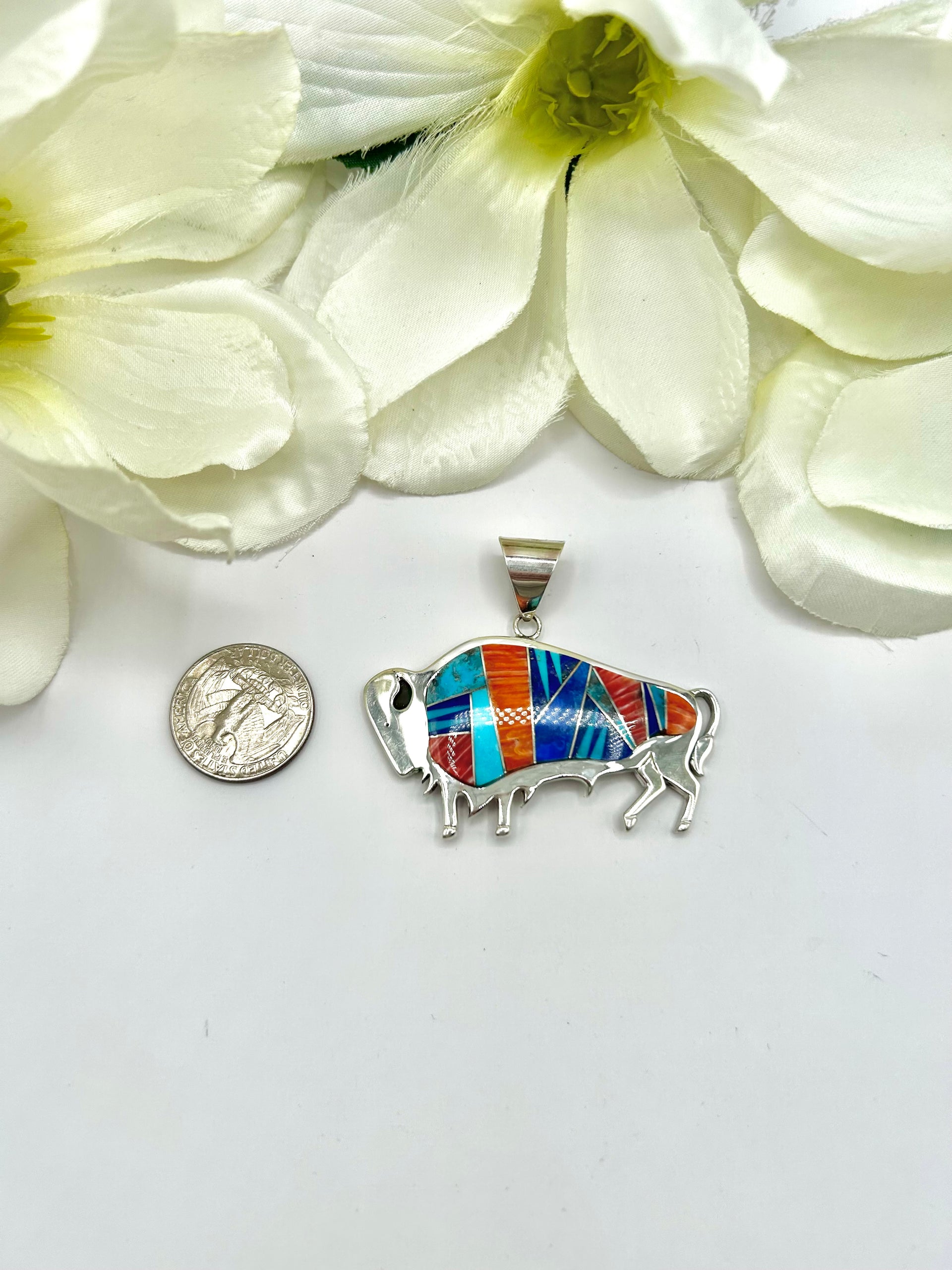 Pam Daniels Multi Stone & Sterling Silver Pendant