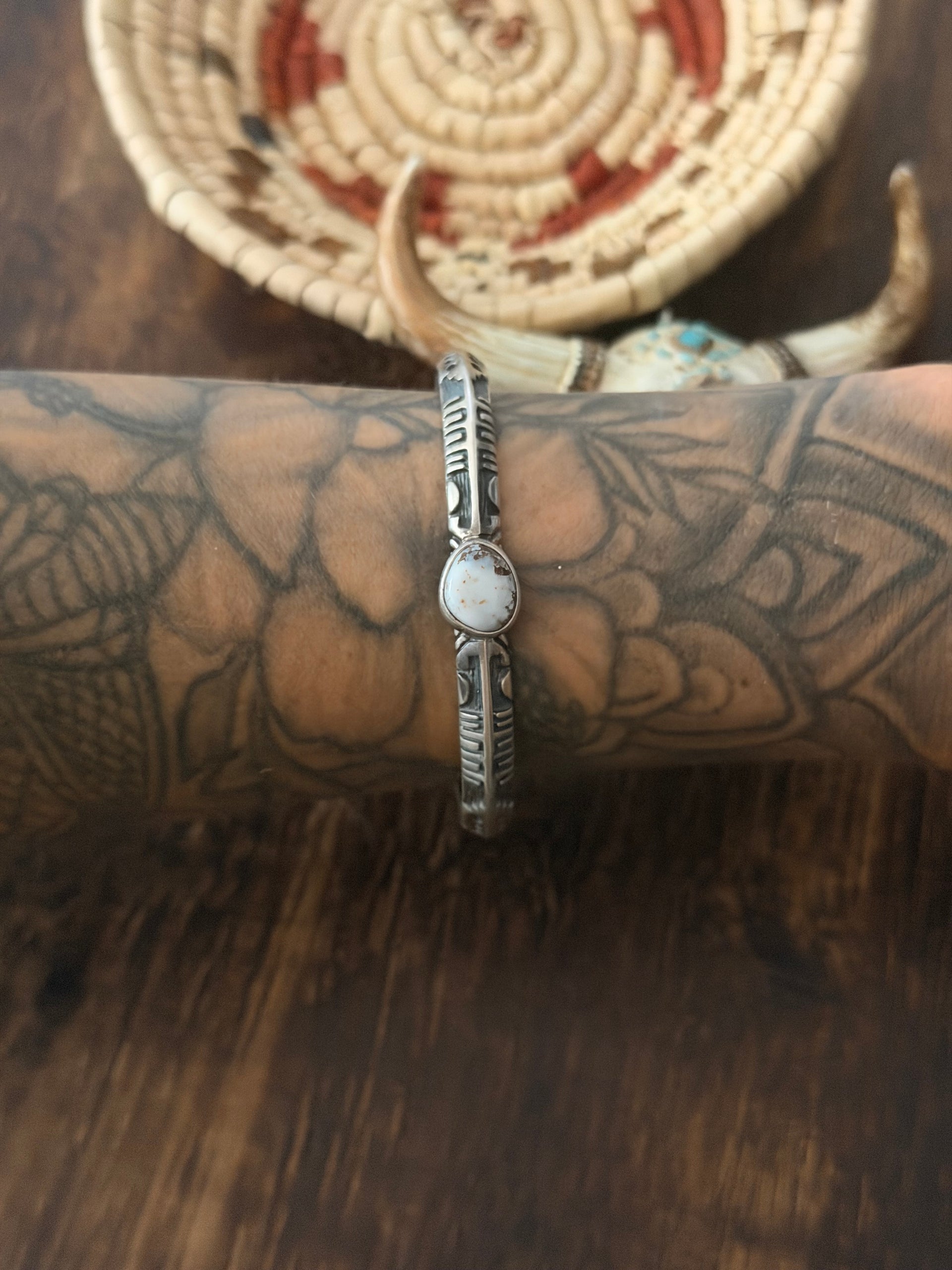 Benson Shorty Dry Creek Turquoise & Sterling Silver Cuff Bracelet