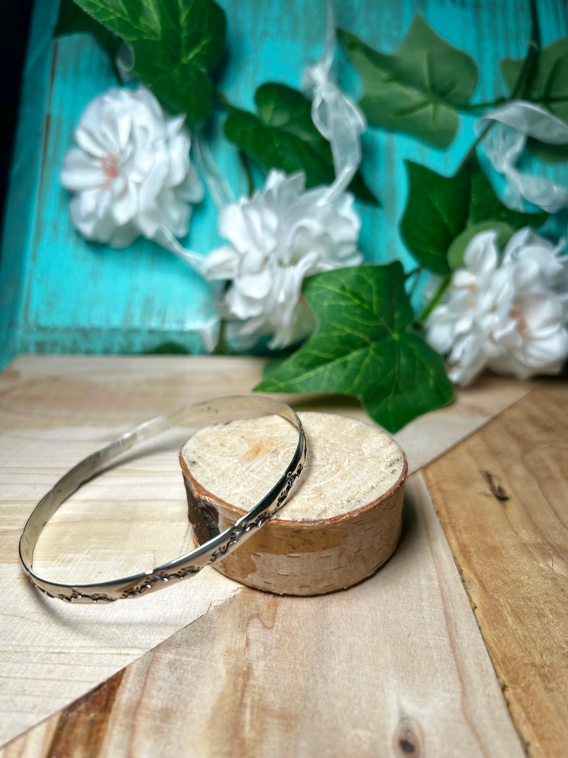 Navajo Made Sterling Silver Bangle Bracelet