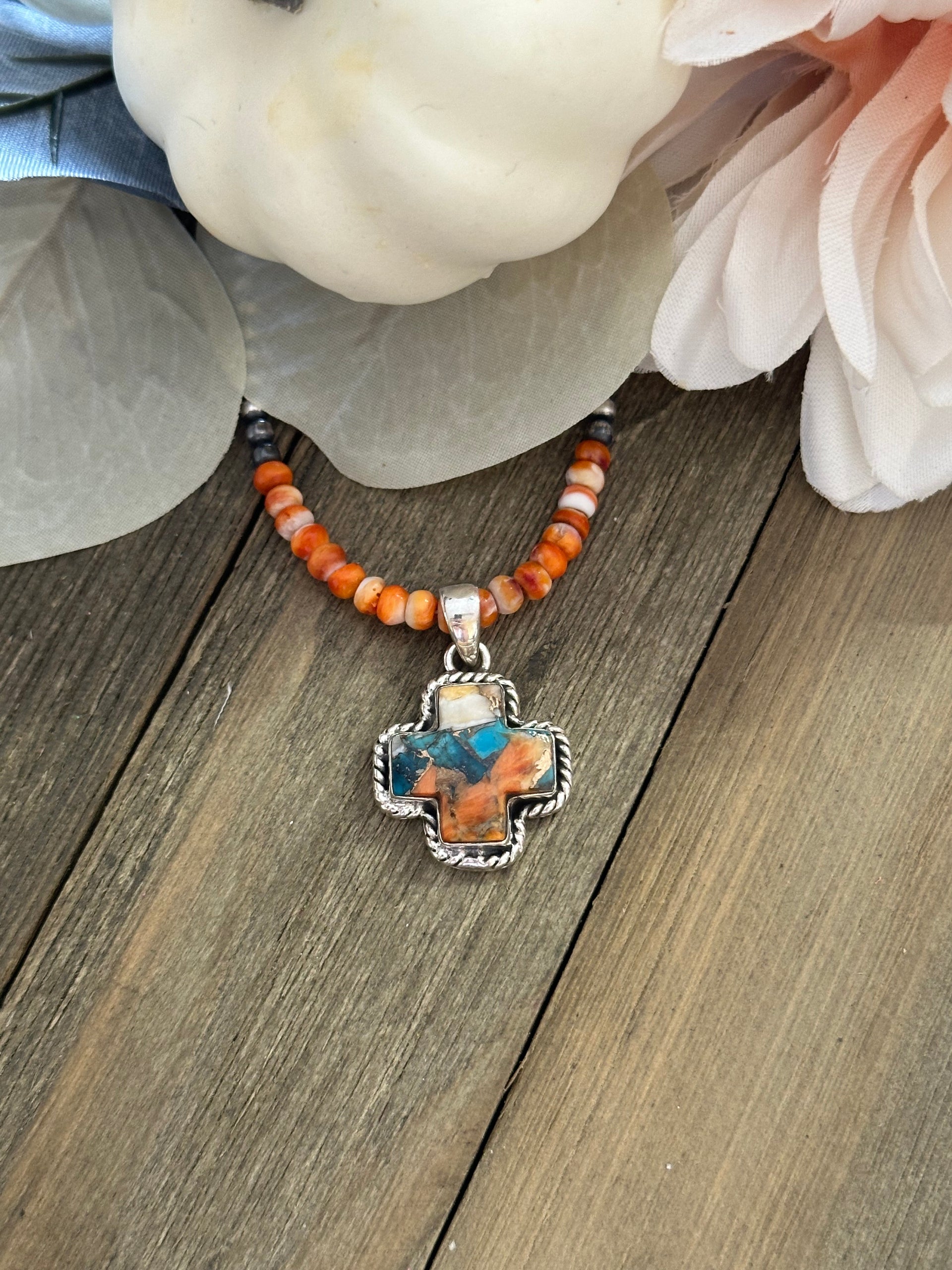 Southwest Handmade Mohave Turquoise & Sterling Silver Pendant