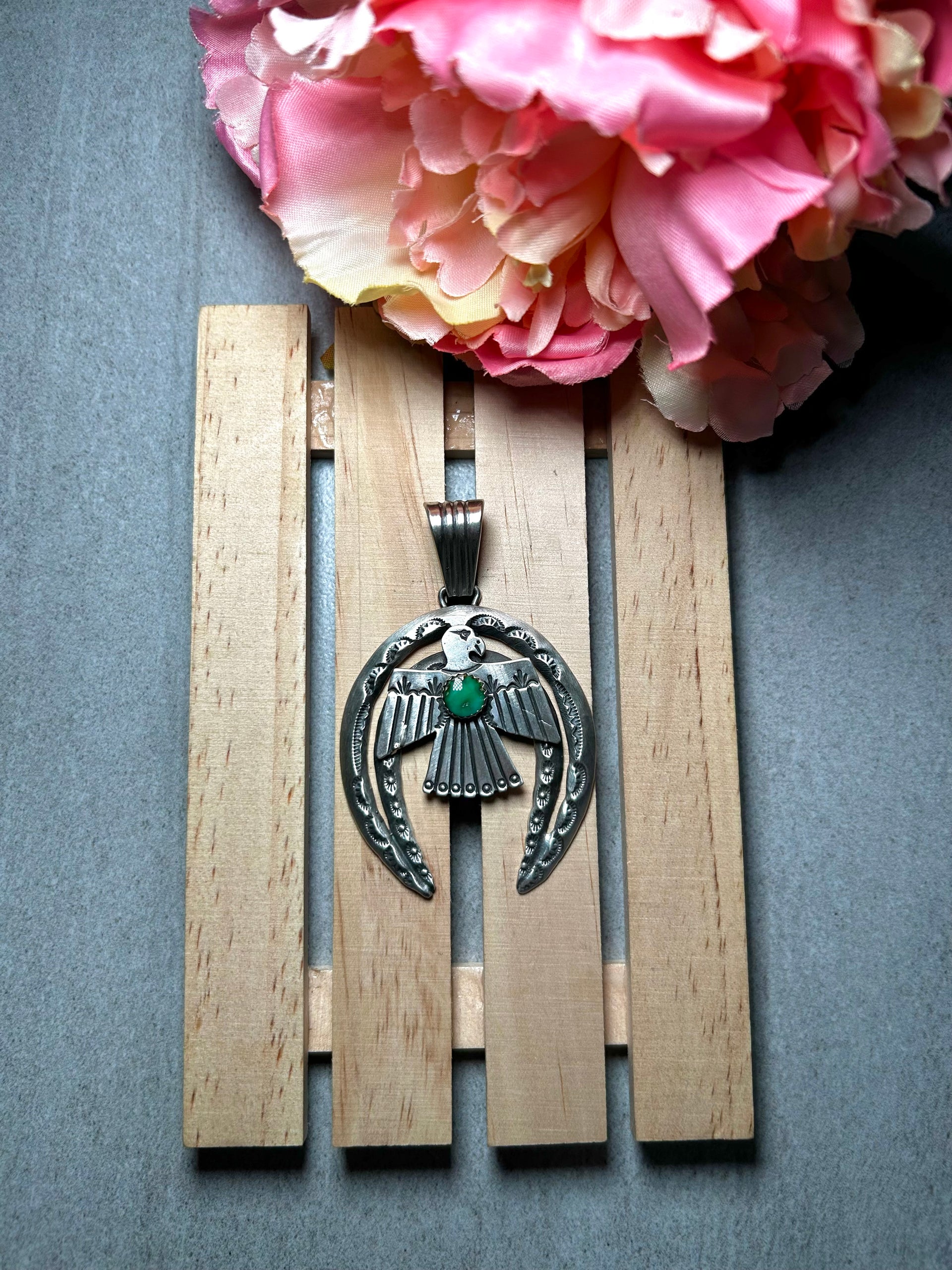 LeRoy James Sonoran Mountain Turquoise & Sterling Silver Pendant