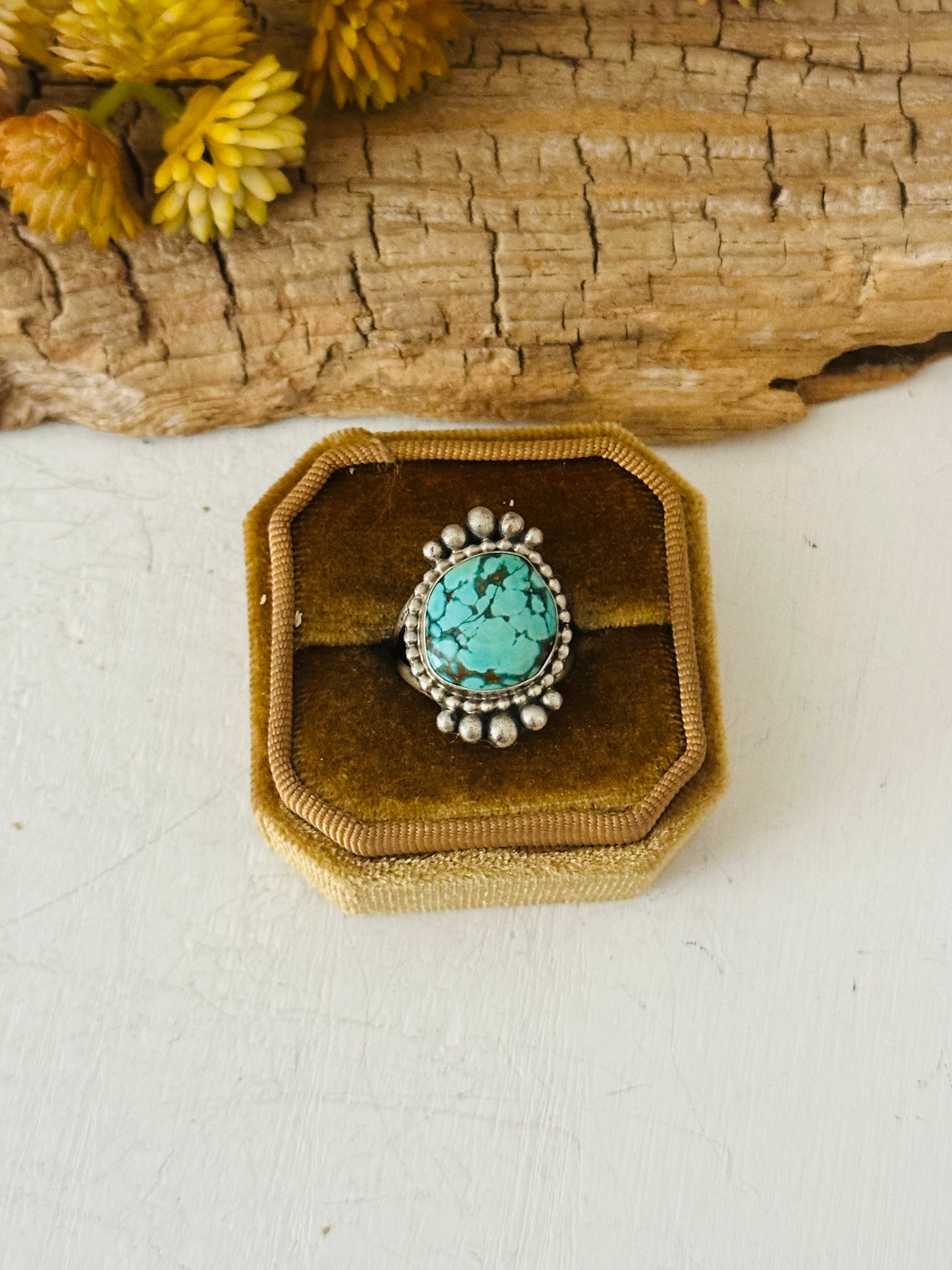 Navajo Made Turquoise & Sterling Silver Ring