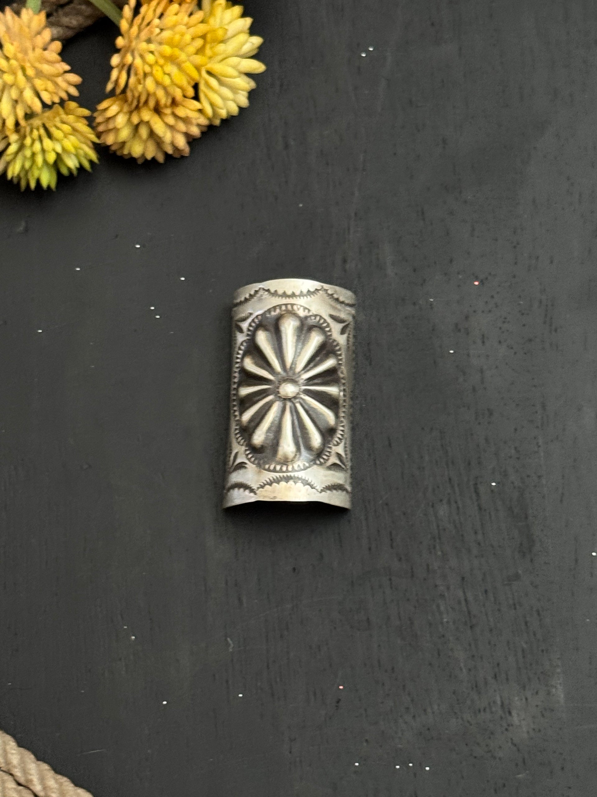 Navajo Made Sterling Silver Ponytail Holder