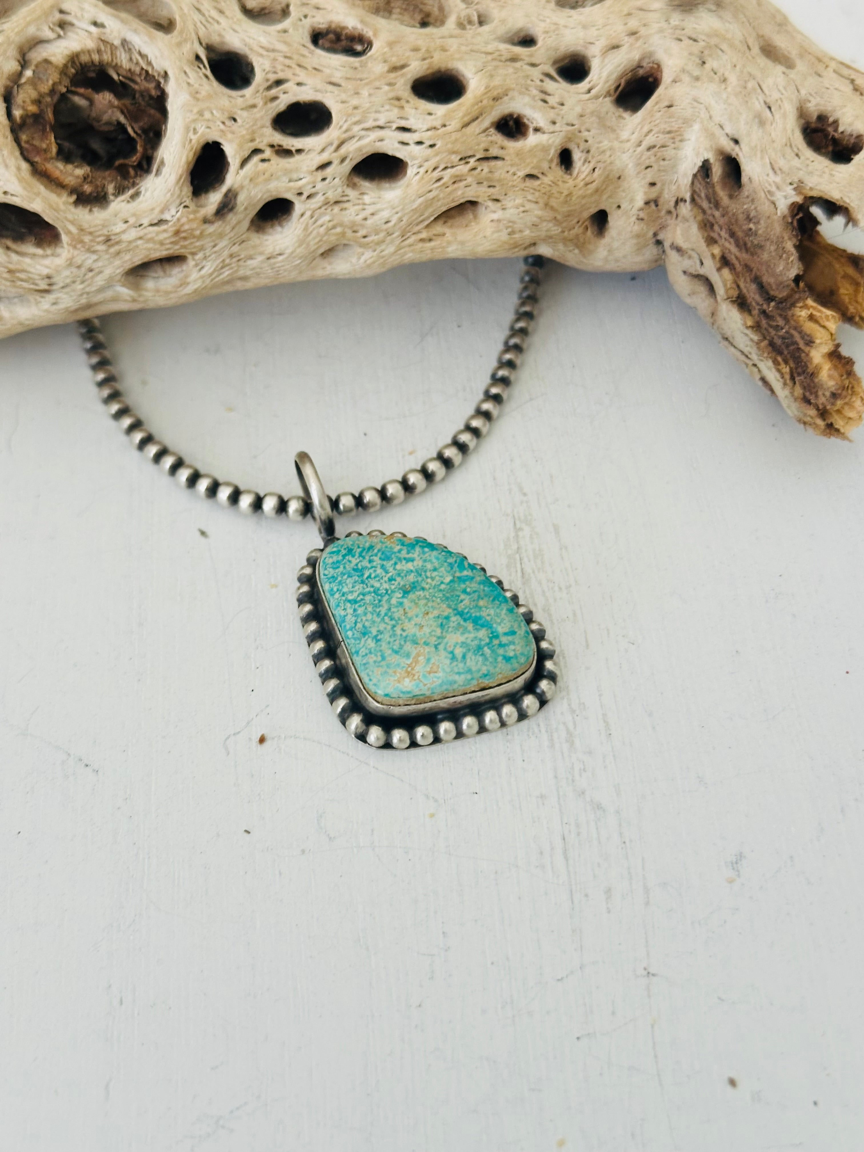 Anderson Largo Royston Turquoise & Sterling Silver Pendant