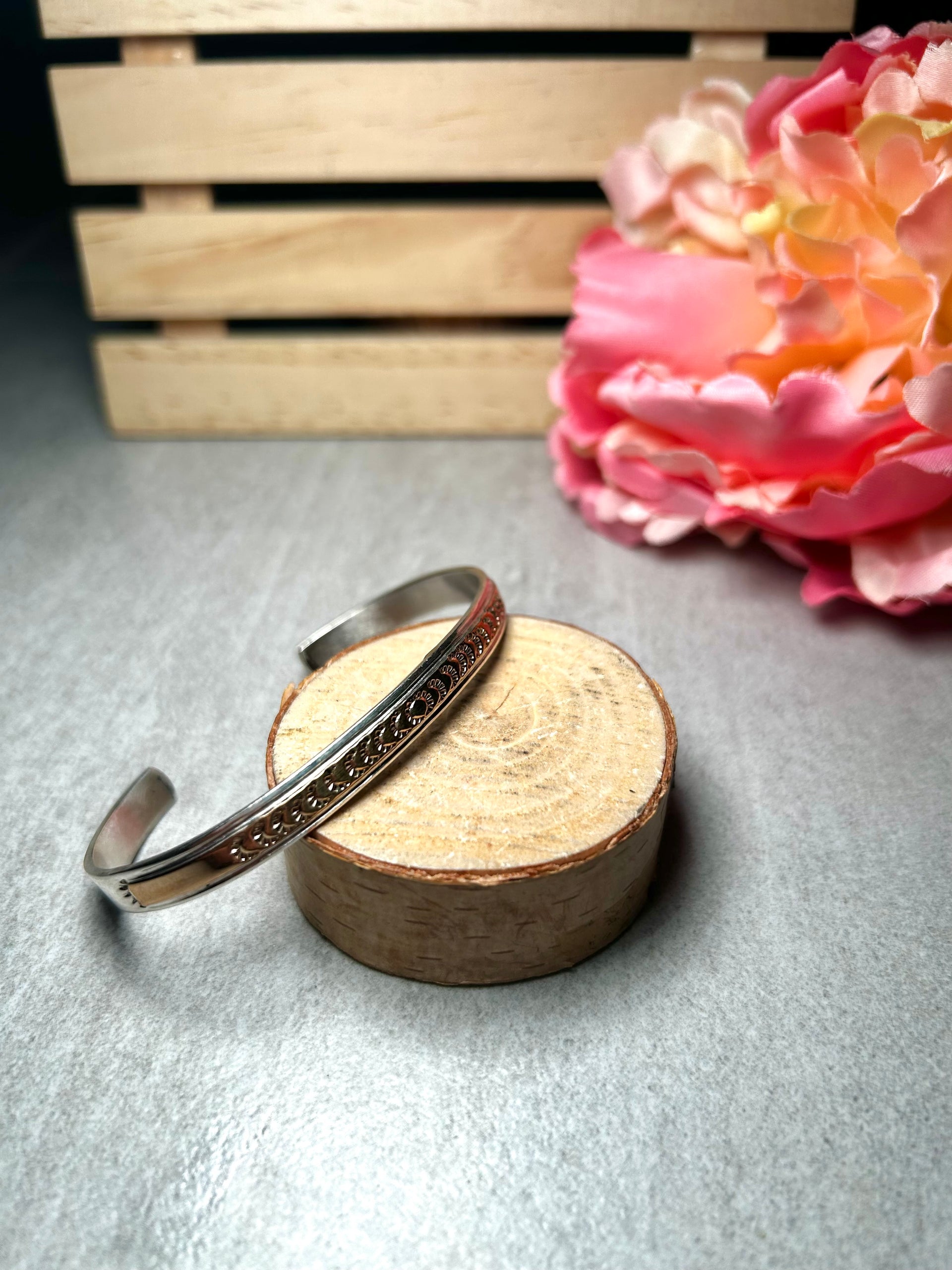 Navajo Made 14k Gold & Sterling Silver Cuff Bracelet