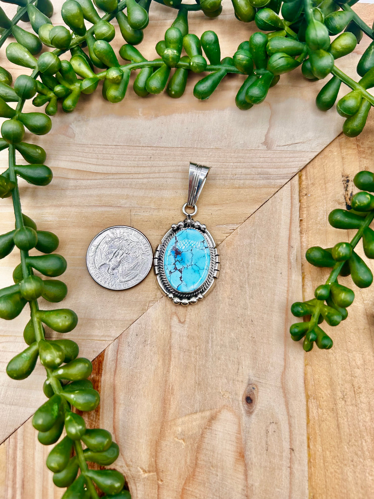 Sam Yellowhorse Golden Hill Turquoise & Sterling Silver Pendant