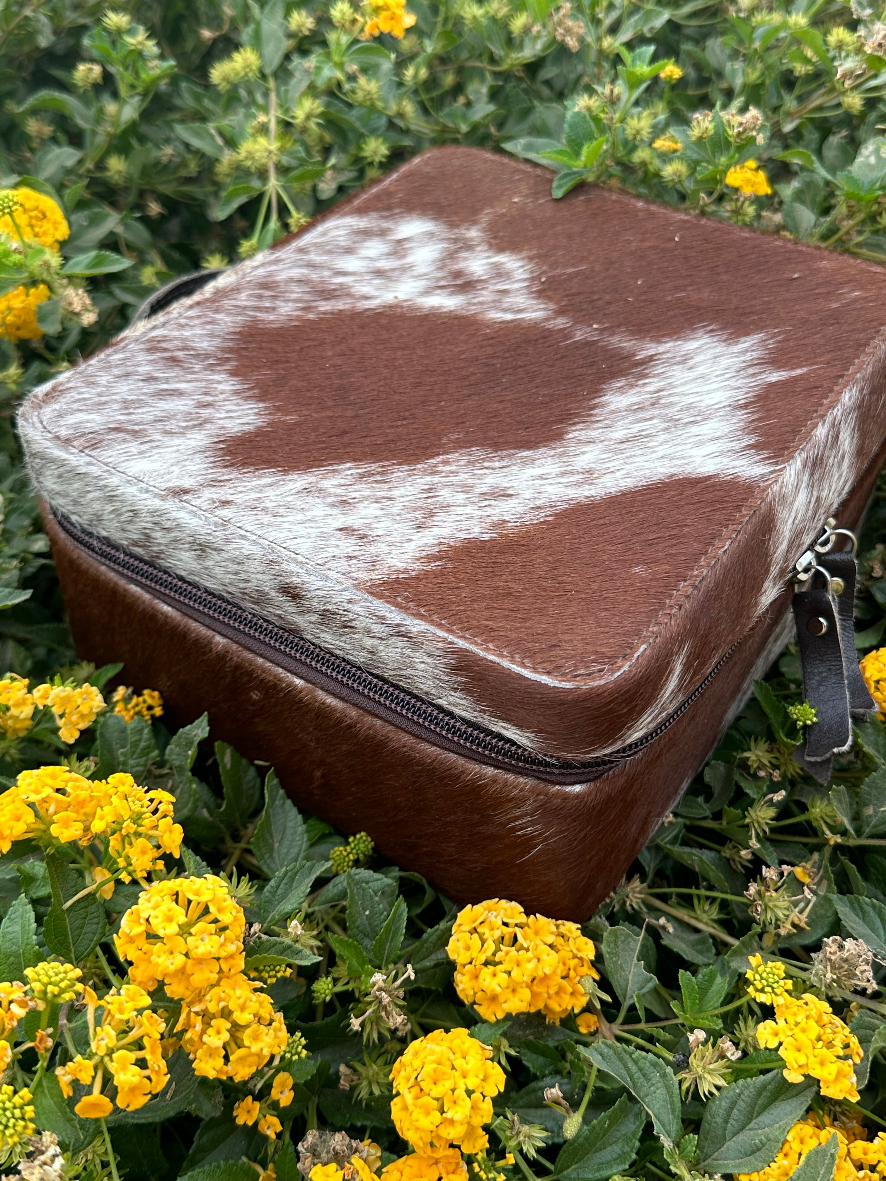 Genuine Leather Cowhide Jewelry Box