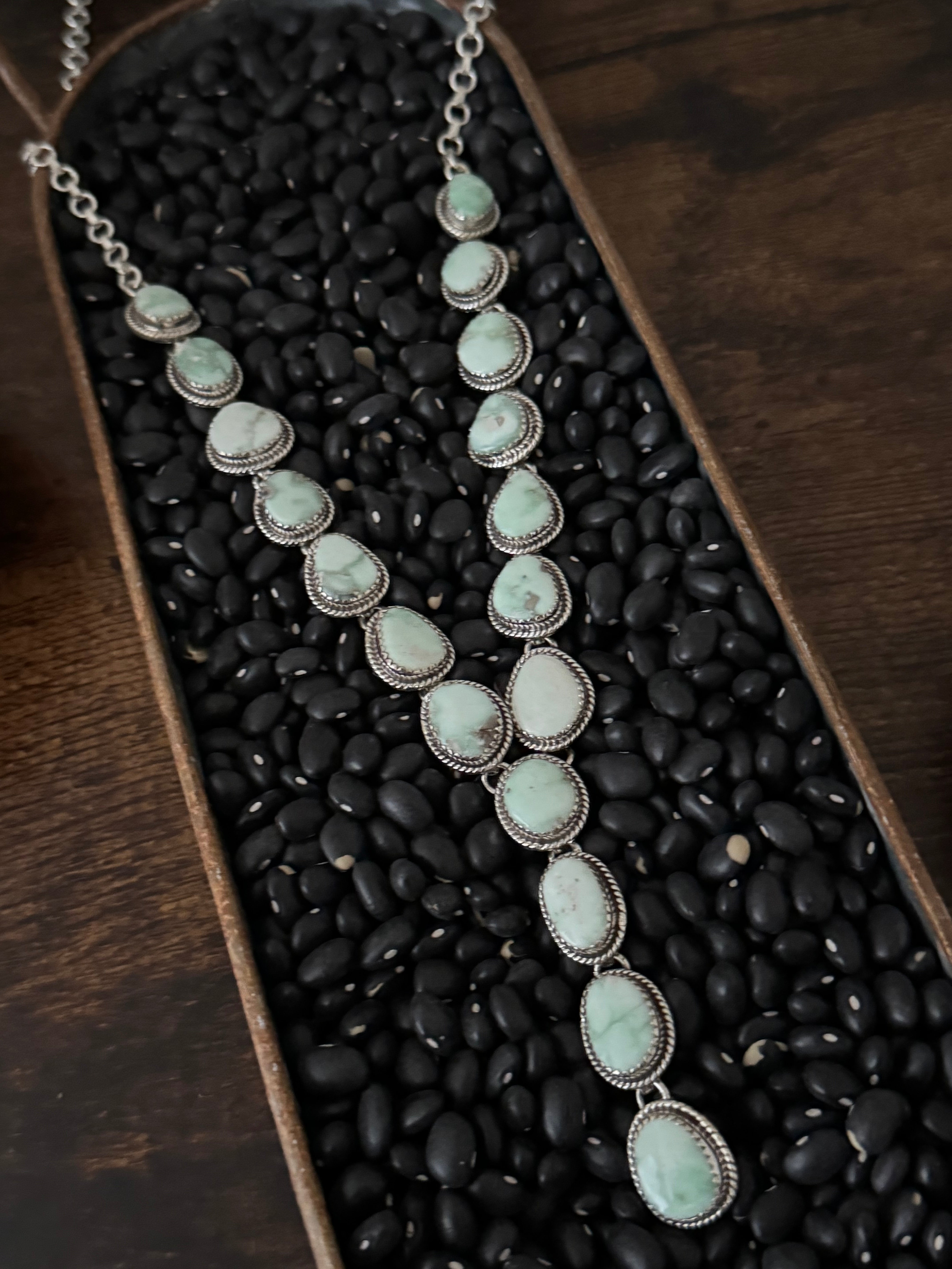 TTD Paloma Variscite & Sterling Silver Lariat Necklace