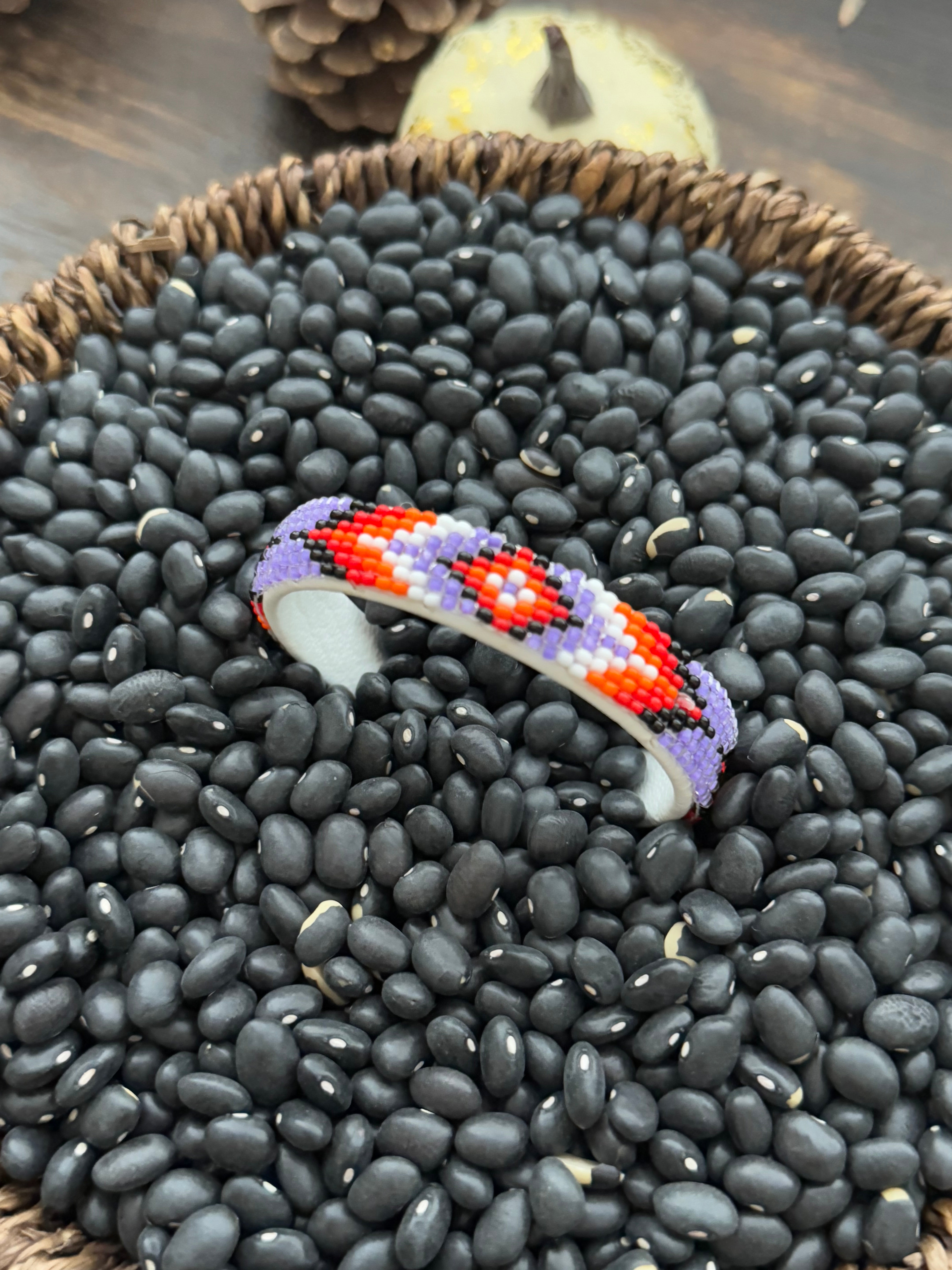 Navajo Made Beaded Bracelet Cuff