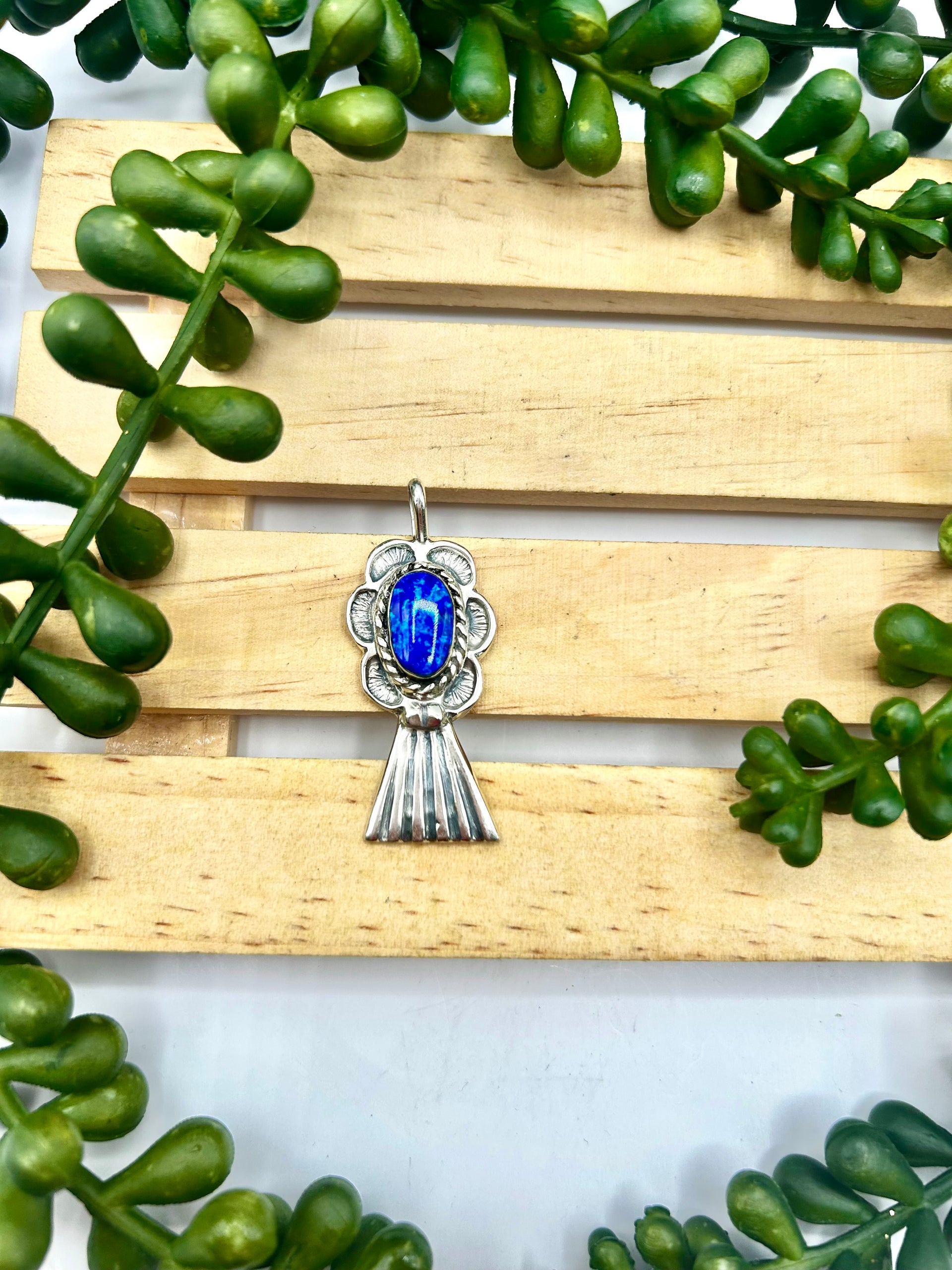 Joe Martinez Opal & Sterling Silver Pendant