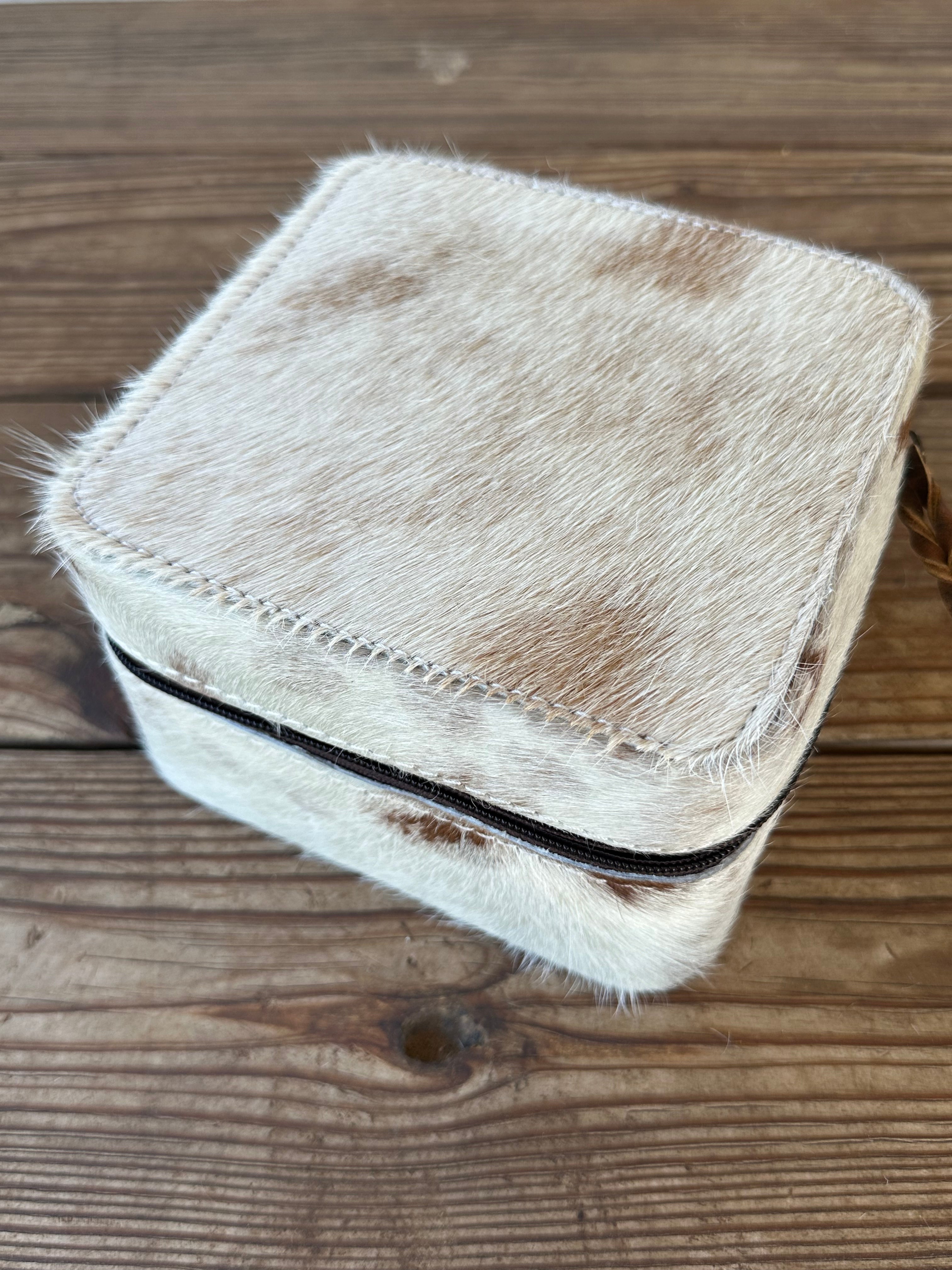 Genuine Leather Cowhide Jewelry Box