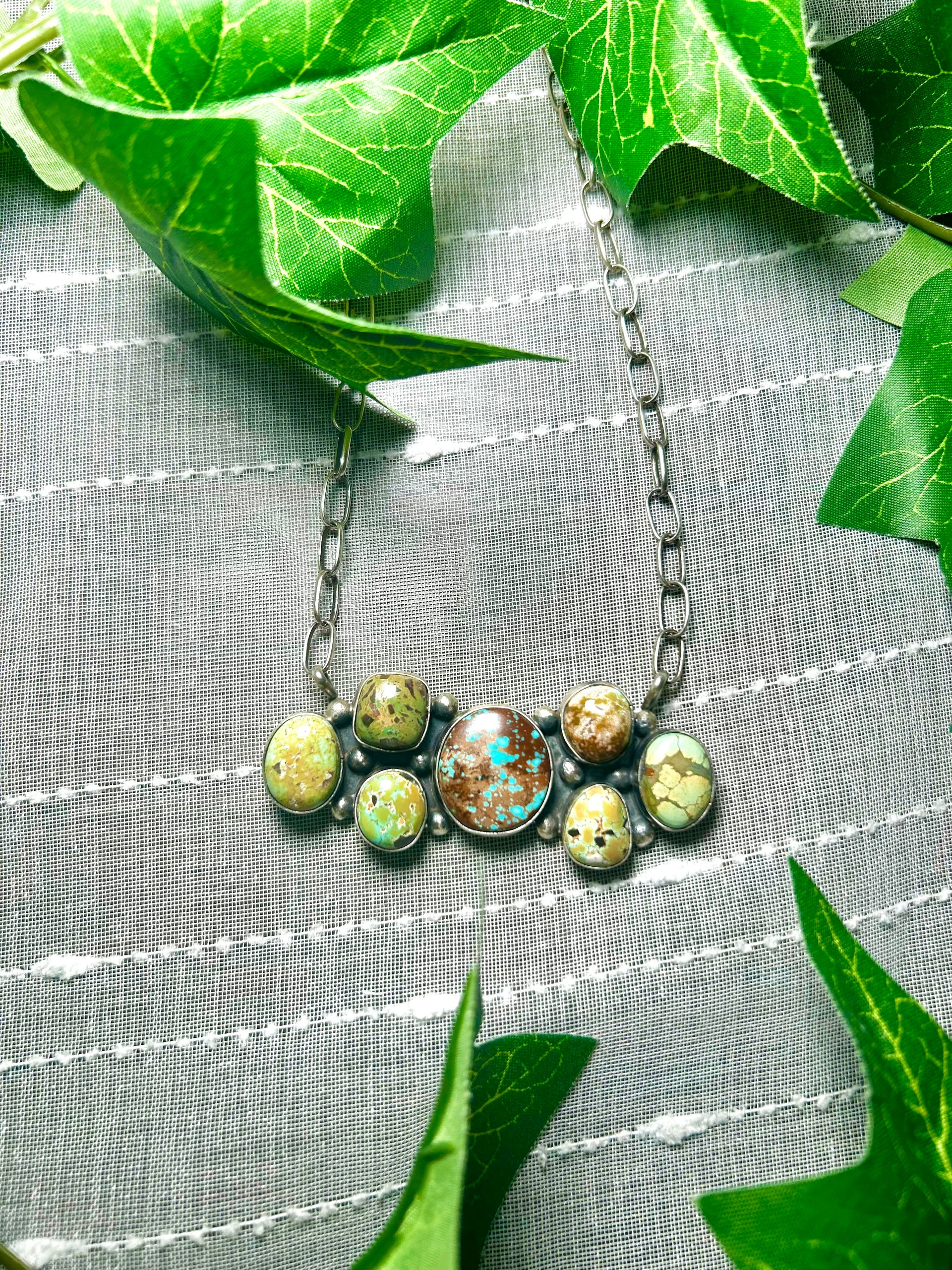 Travis Jim Mixed Turquoise & Sterling Silver Necklace