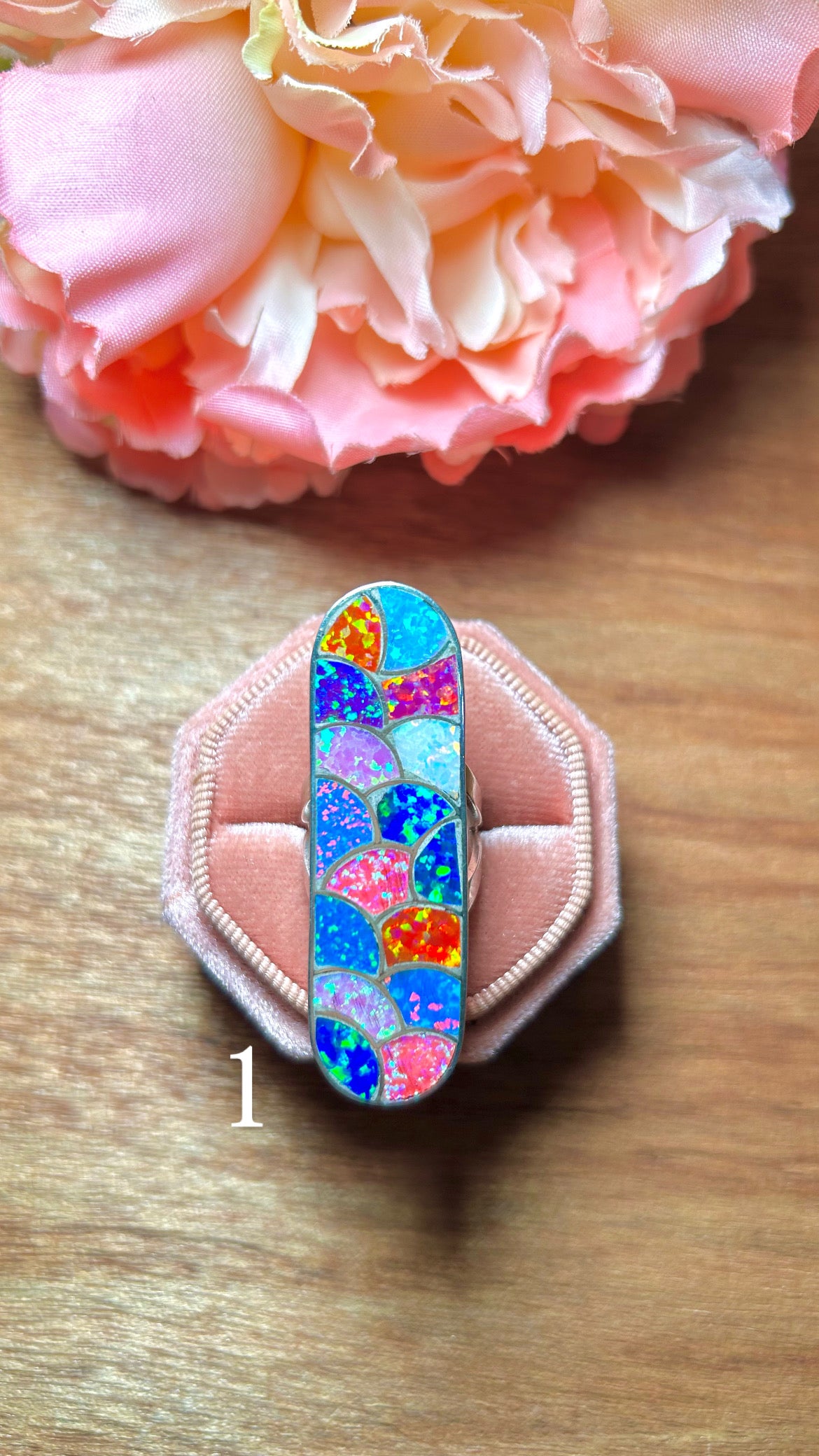 Zuni Made Opal & Sterling Silver Ring