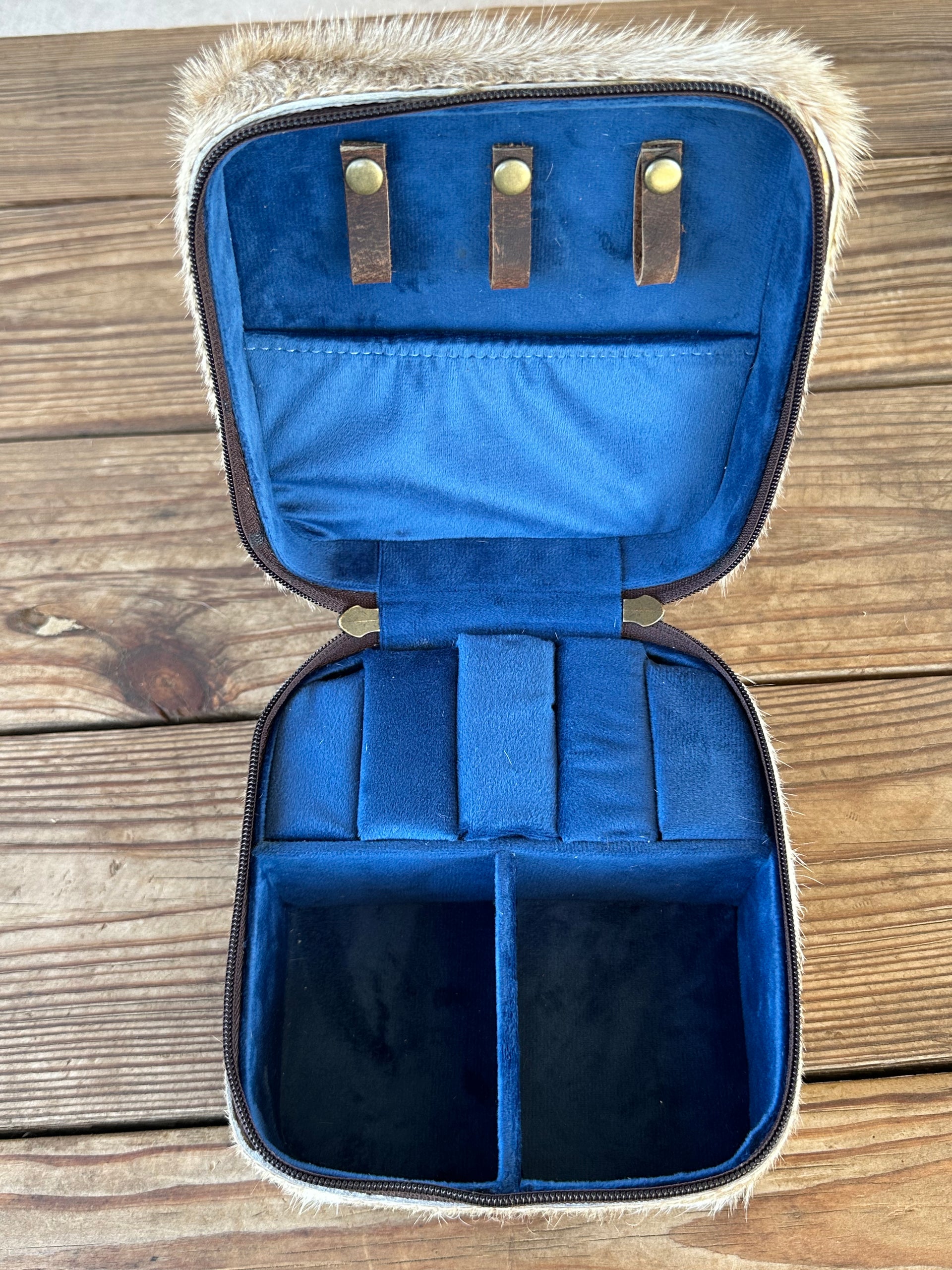 Genuine Leather Cowhide Jewelry Box