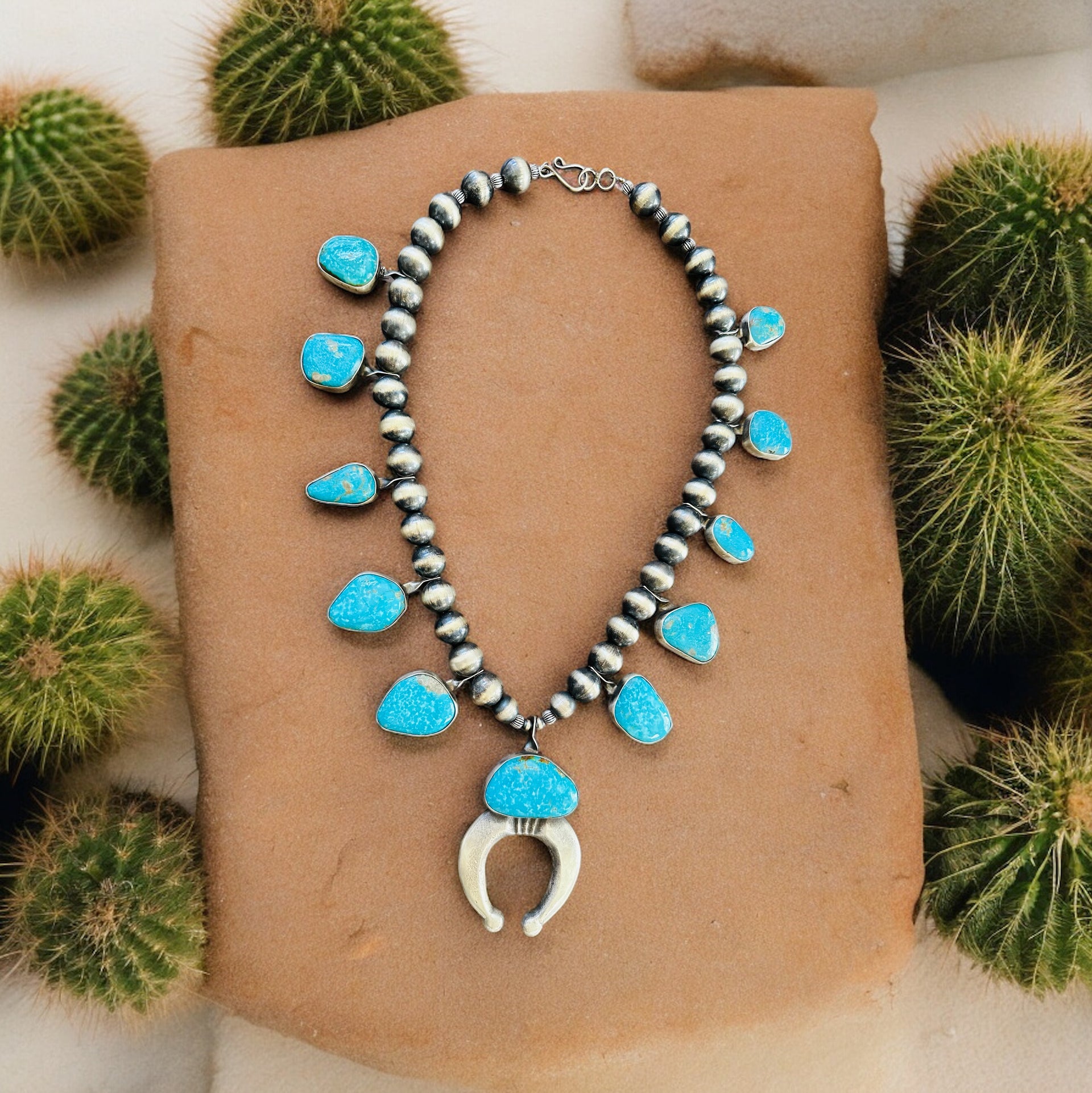 Chimney Butte Kingman Turquoise Sterling Silver Necklace