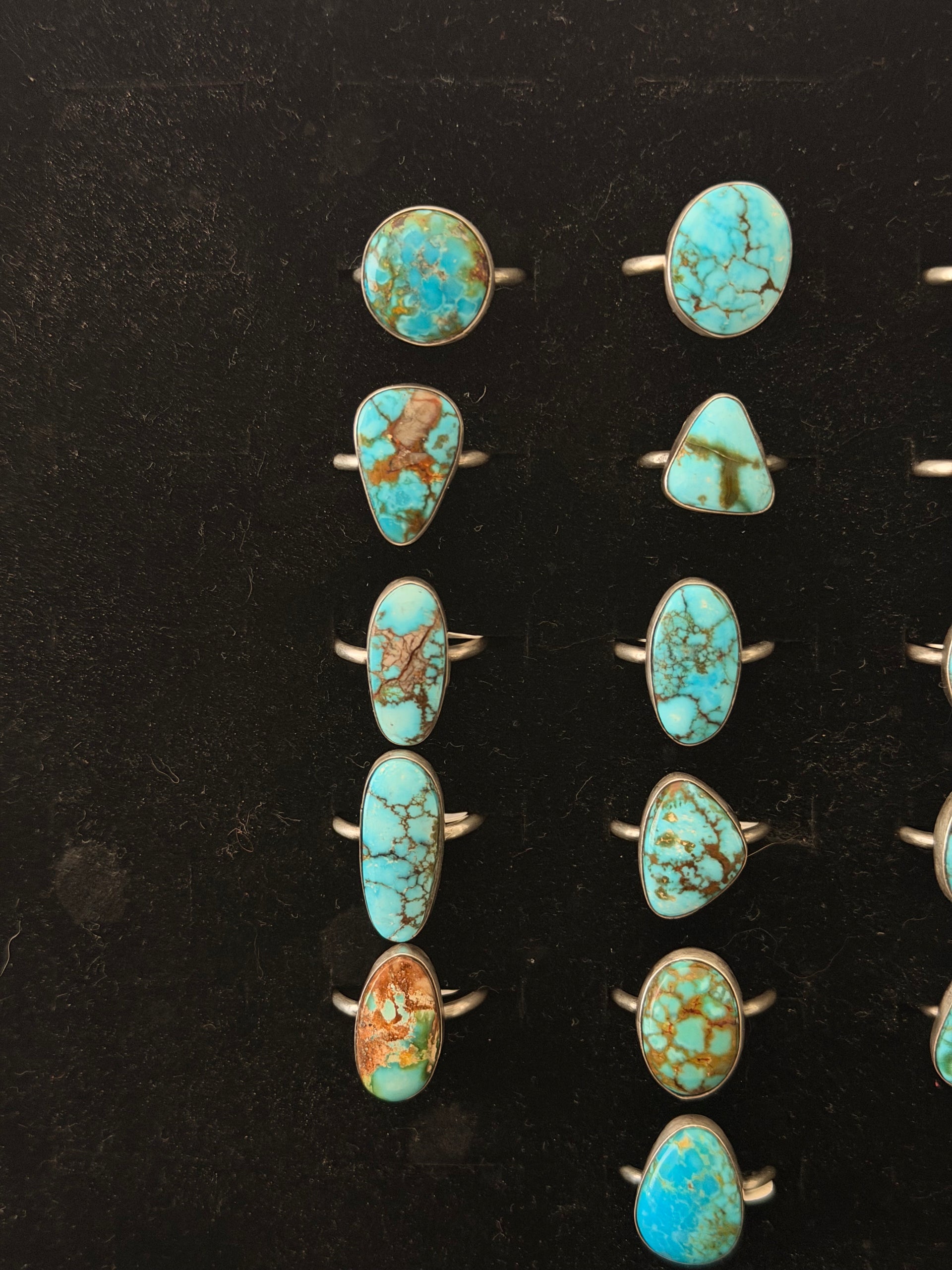 George Rios High Grade Kingman Turquoise & Sterling Silver Ring