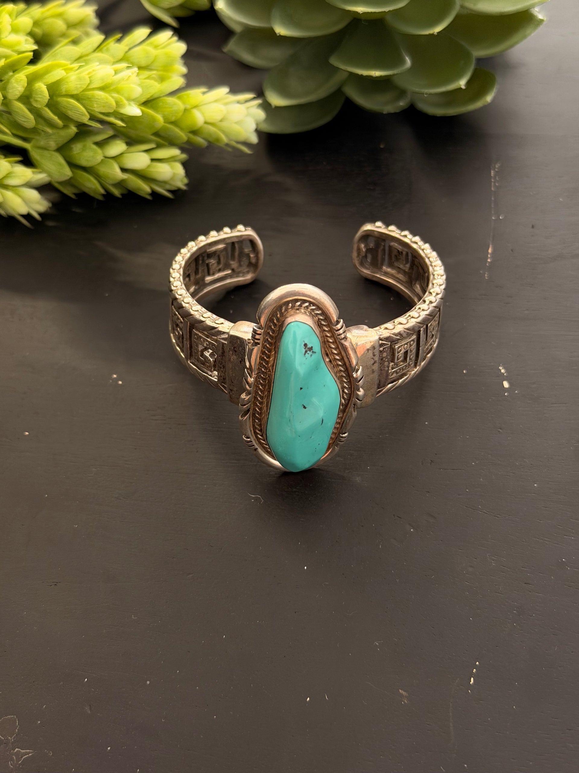 John McCray Sleeping Beauty Turquoise & Sterling Silver Cuff Bracelet