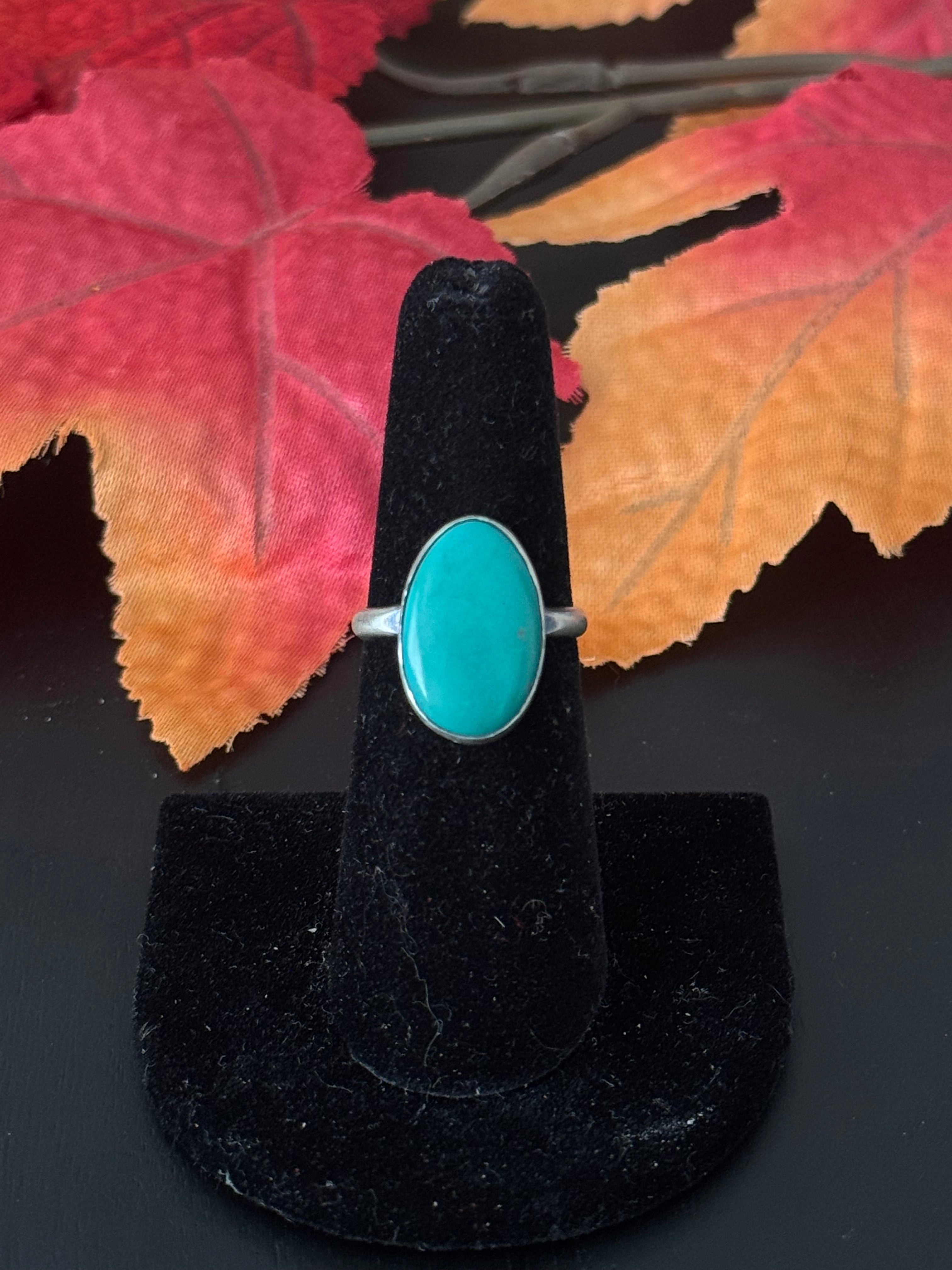 Navajo Made Royston Turquoise & Sterling Silver Ring