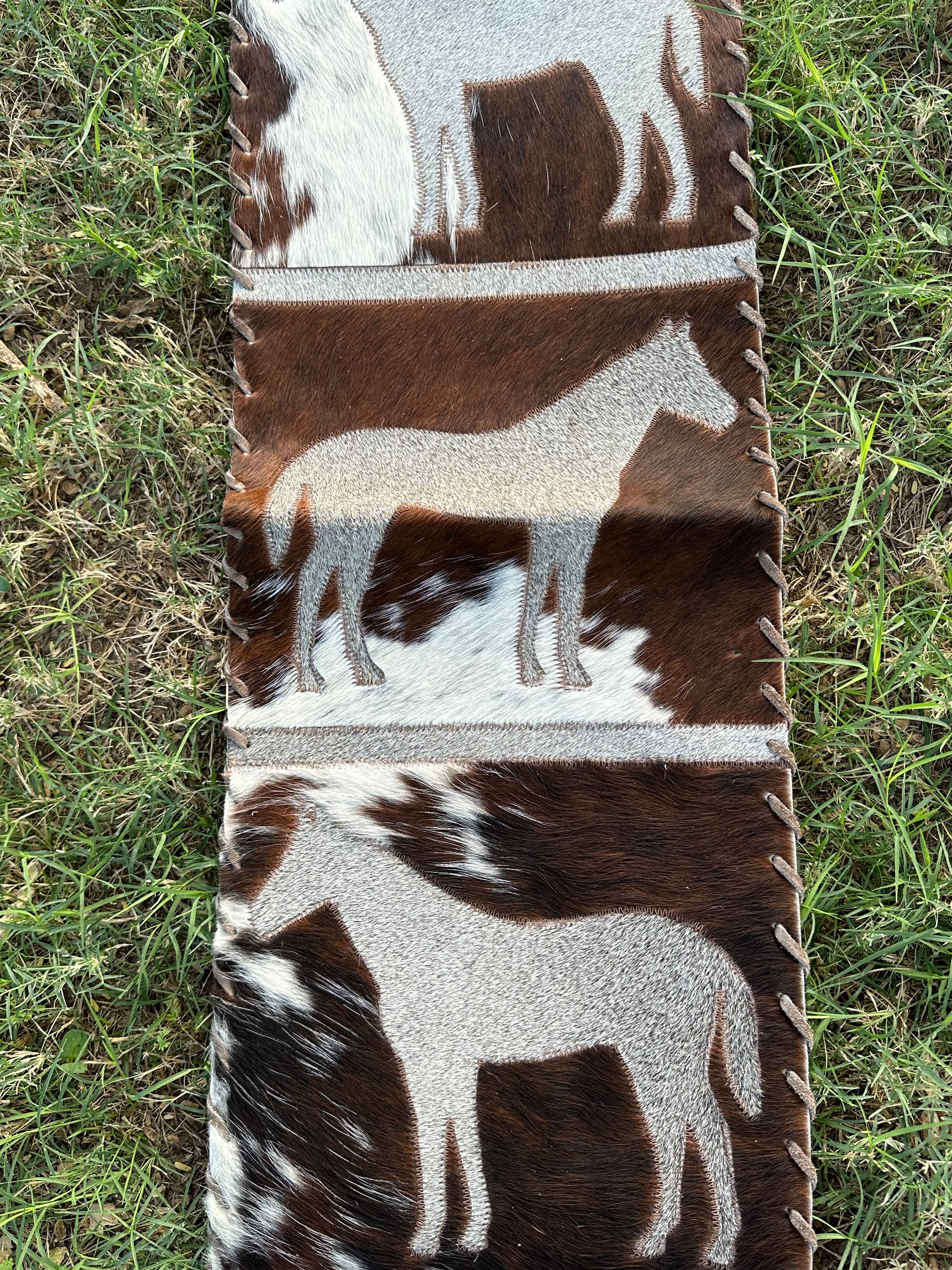 Genuine Leather Cowhide Table Runner