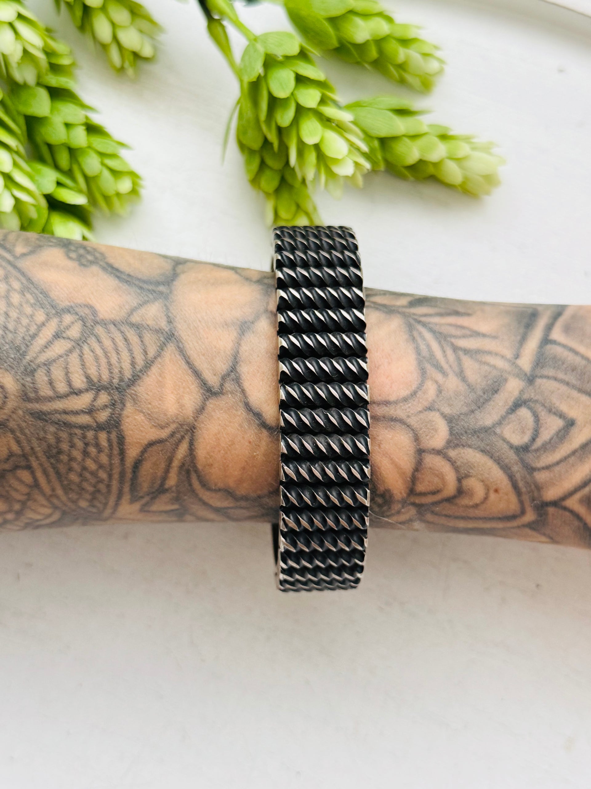 Leander Tahe Sterling Silver Cuff Bracelet