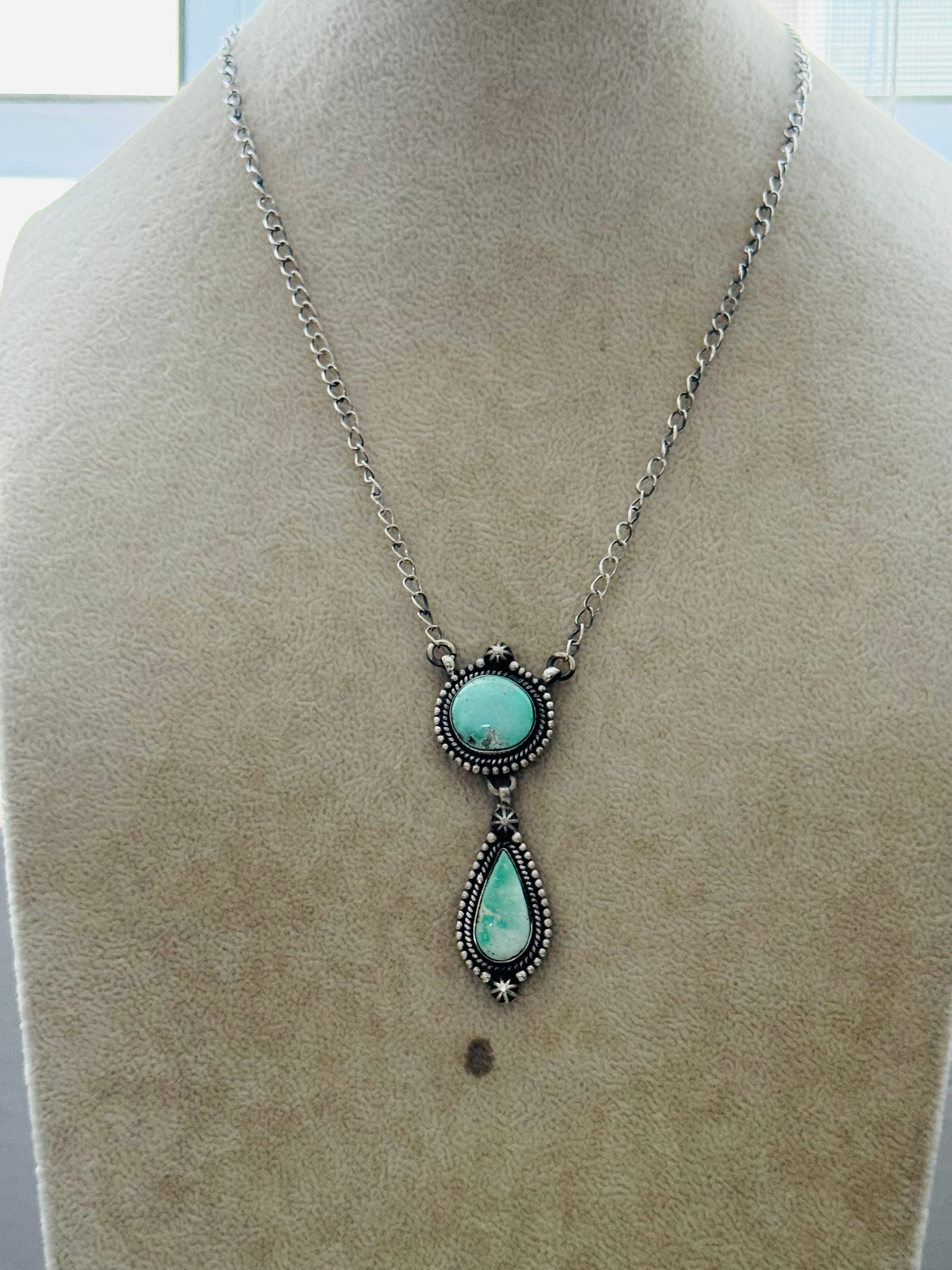 Southwest Handmade Royston Turquoise & Sterling Silver Necklace