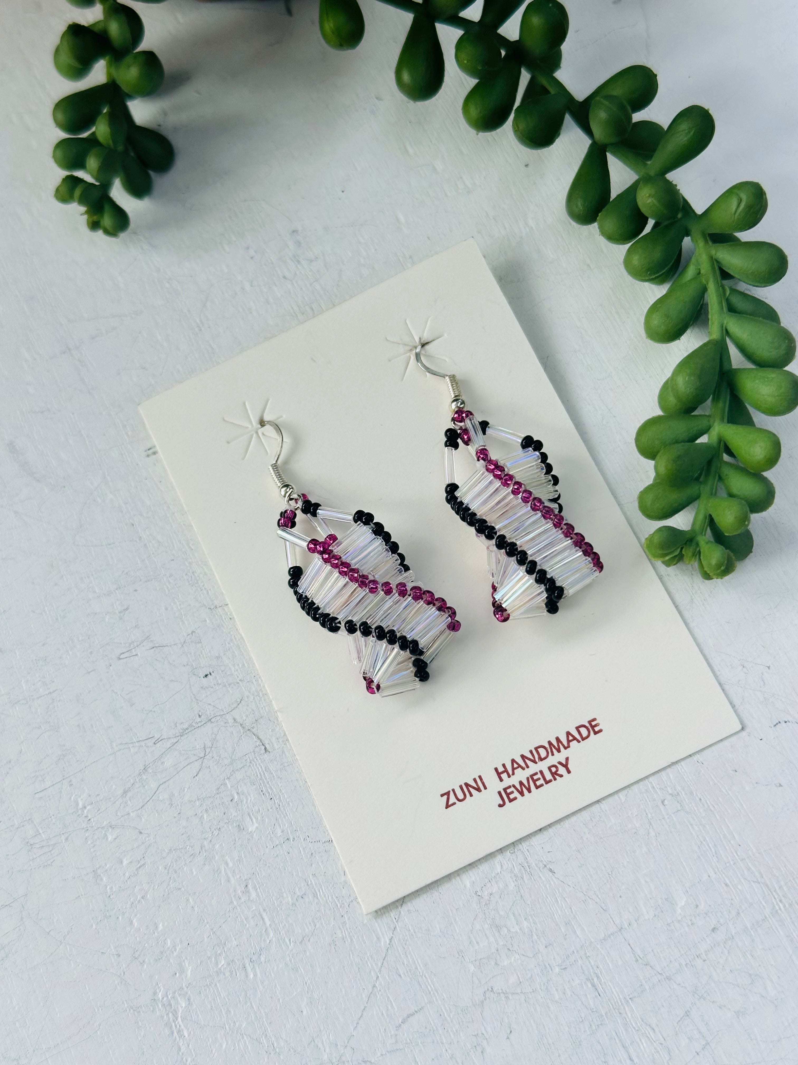 Cheree Shebala Multi Stone & Sterling Silver Beaded Dangle Earrings