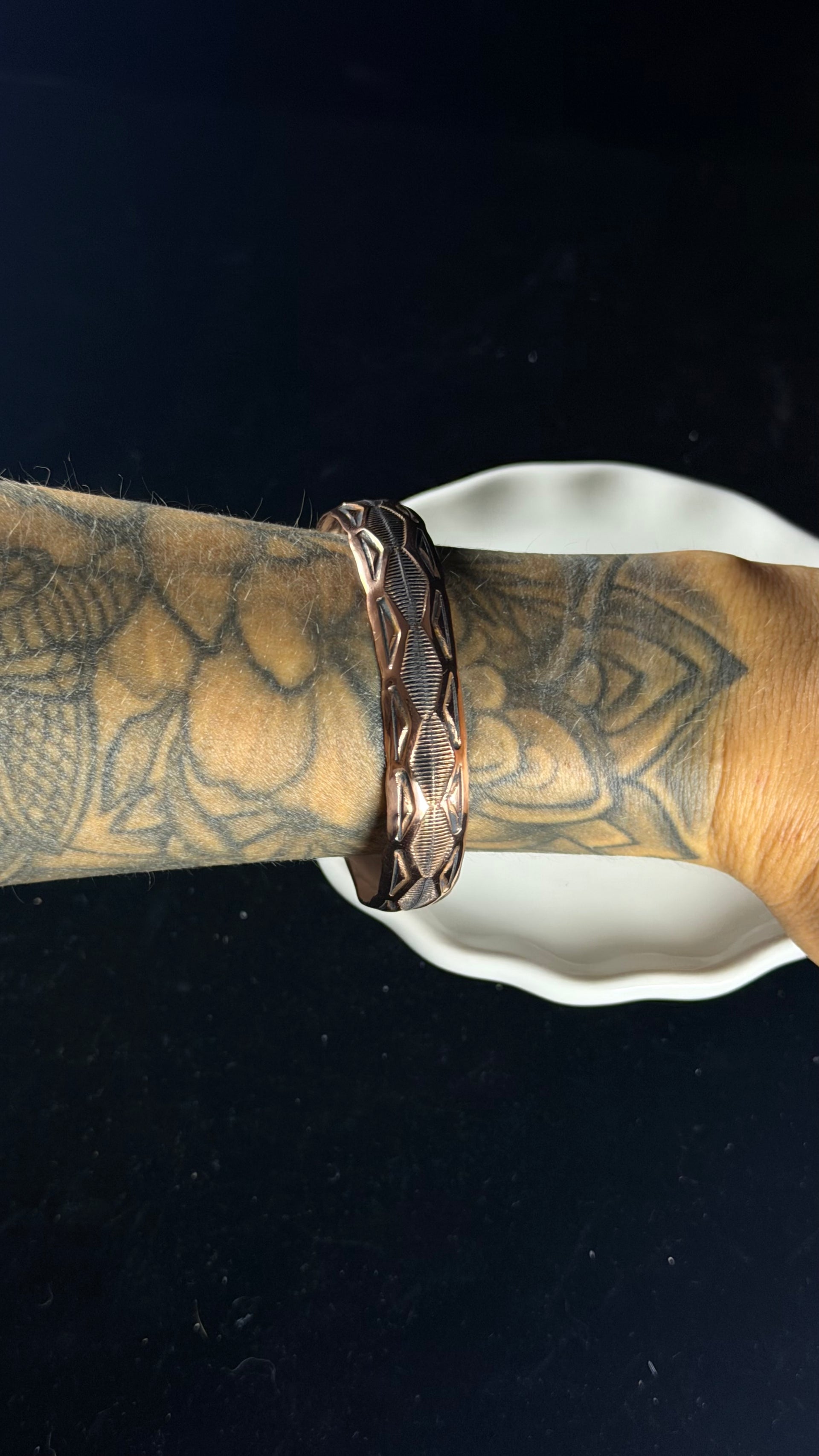 Navajo Made Copper Cuff Bracelet
