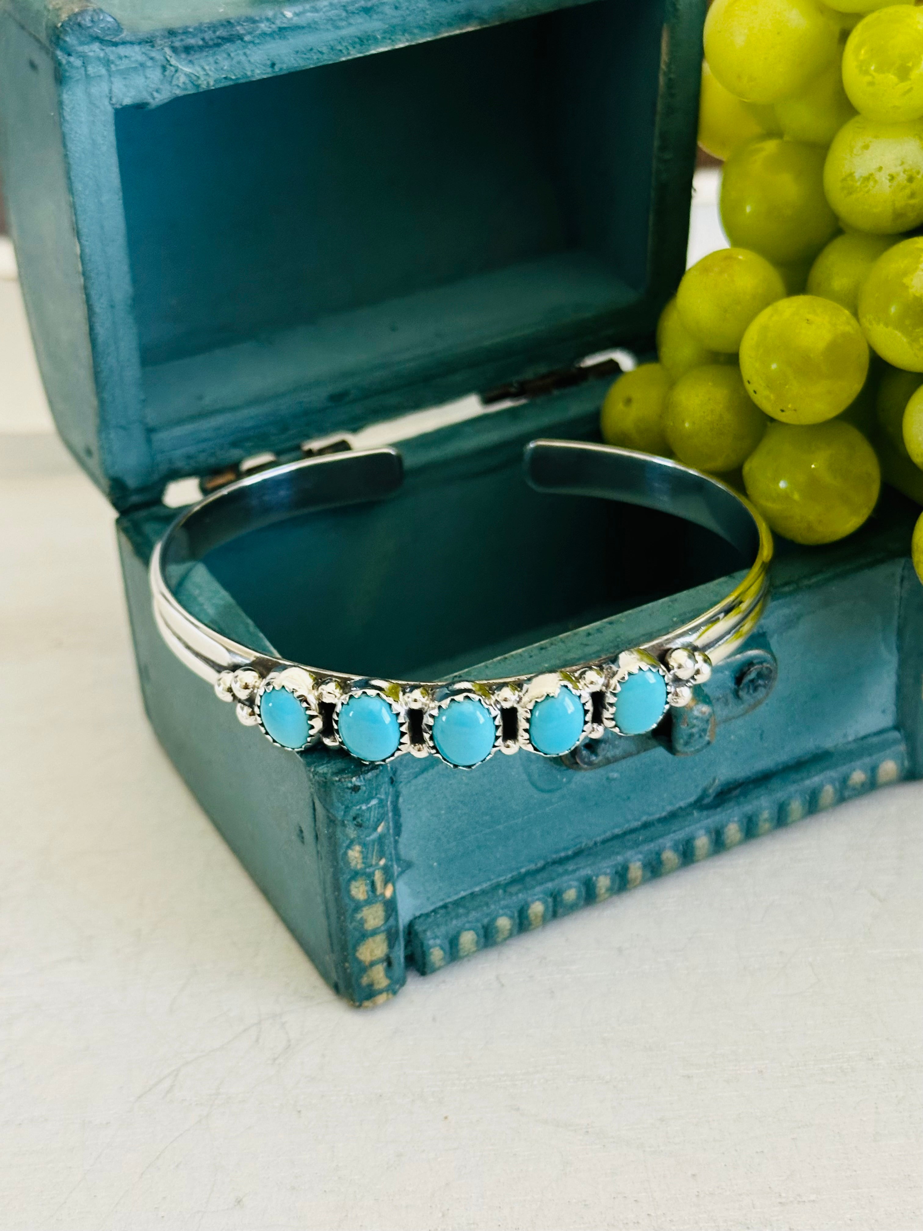 TTD “Jaycee” Kingman Turquoise & Sterling Silver Cuff Bracelet