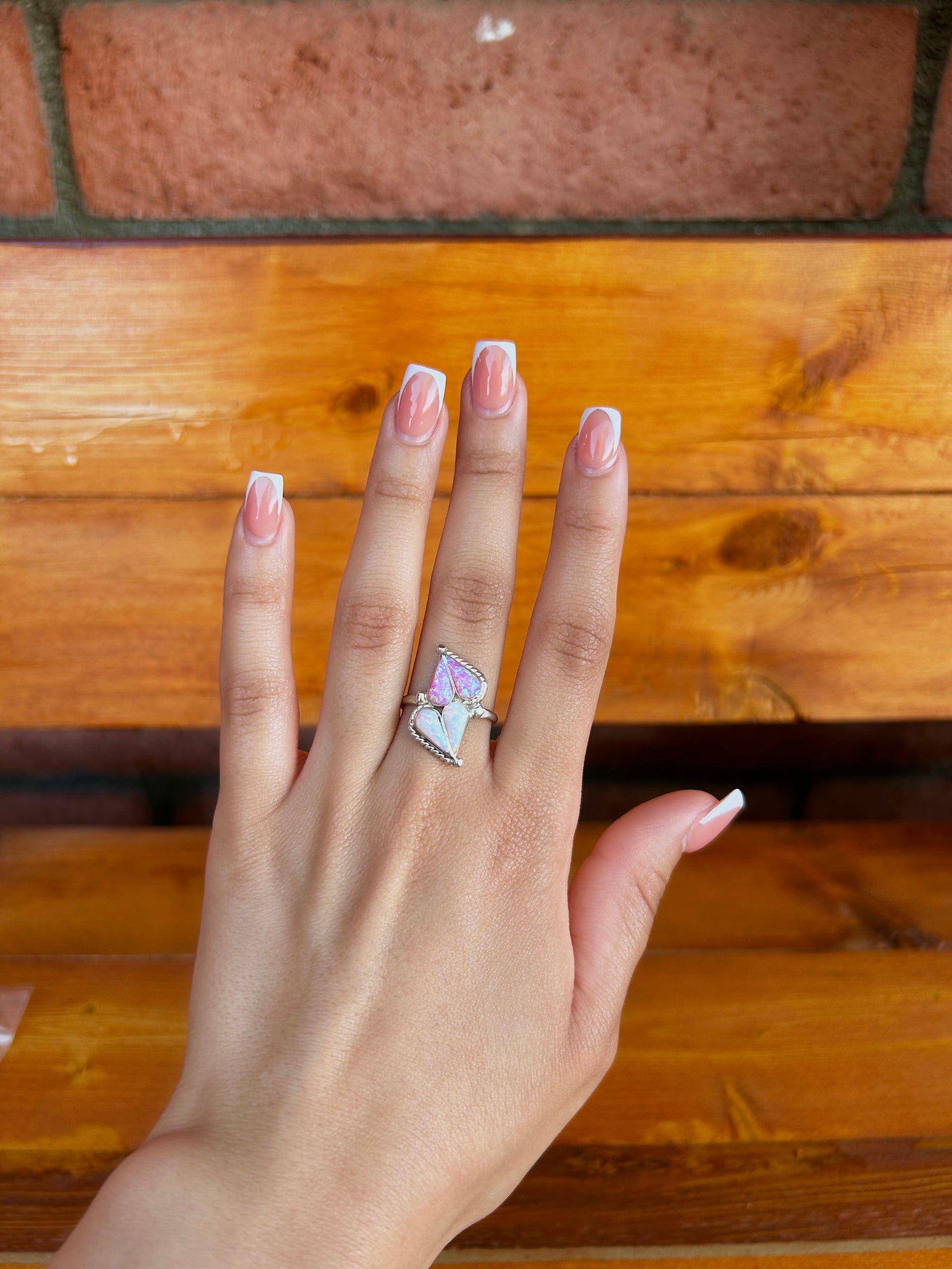 Navajo Made Opal & Sterling Silver Ring
