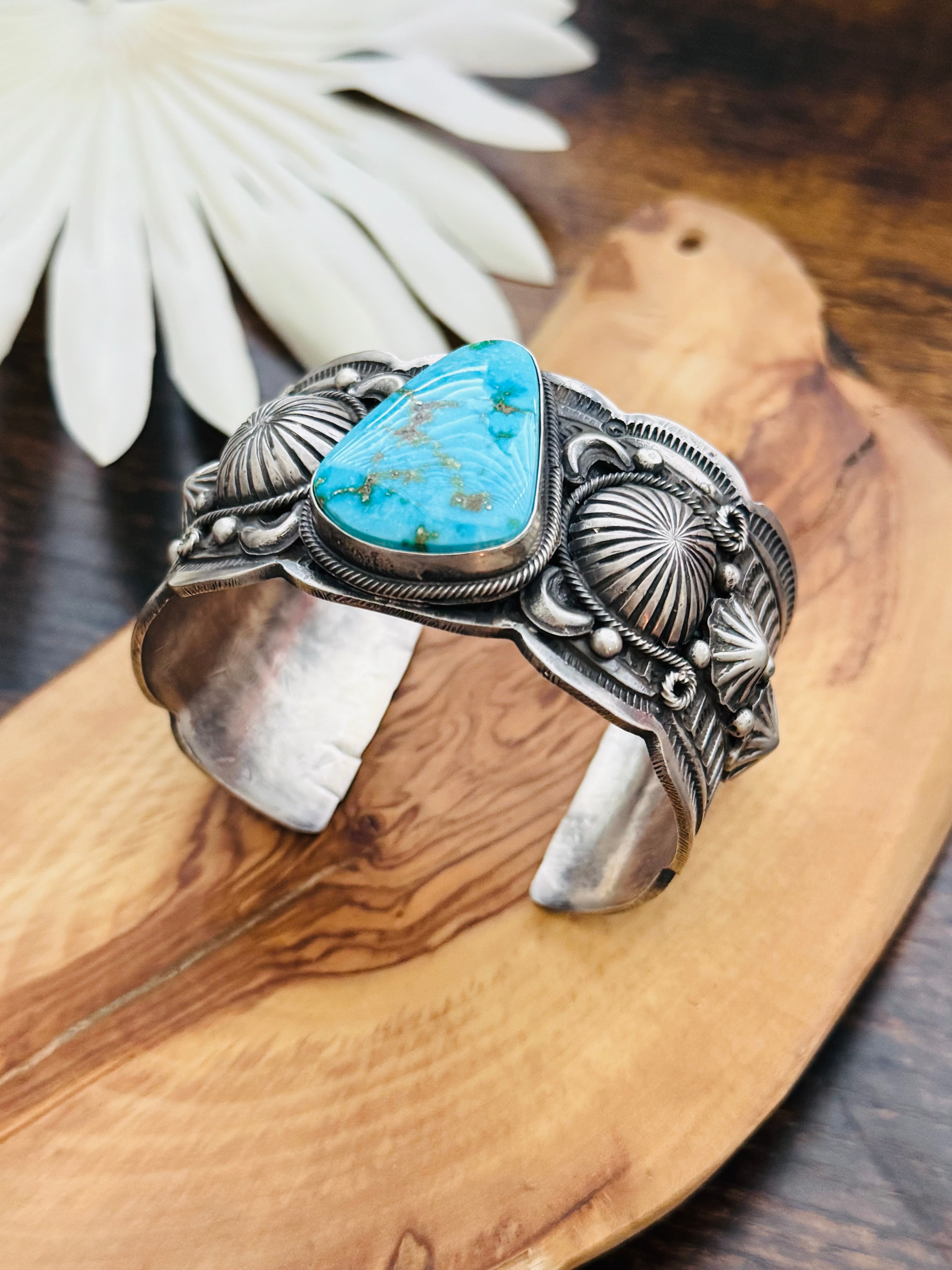 Tillie John Sonoran Mountain Turquoise & Sterling Silver Cuff Bracelet