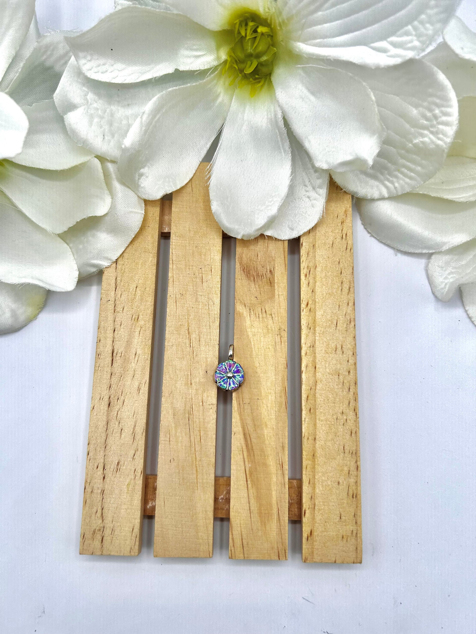 Zuni Made Opal & Sterling Silver Pendant