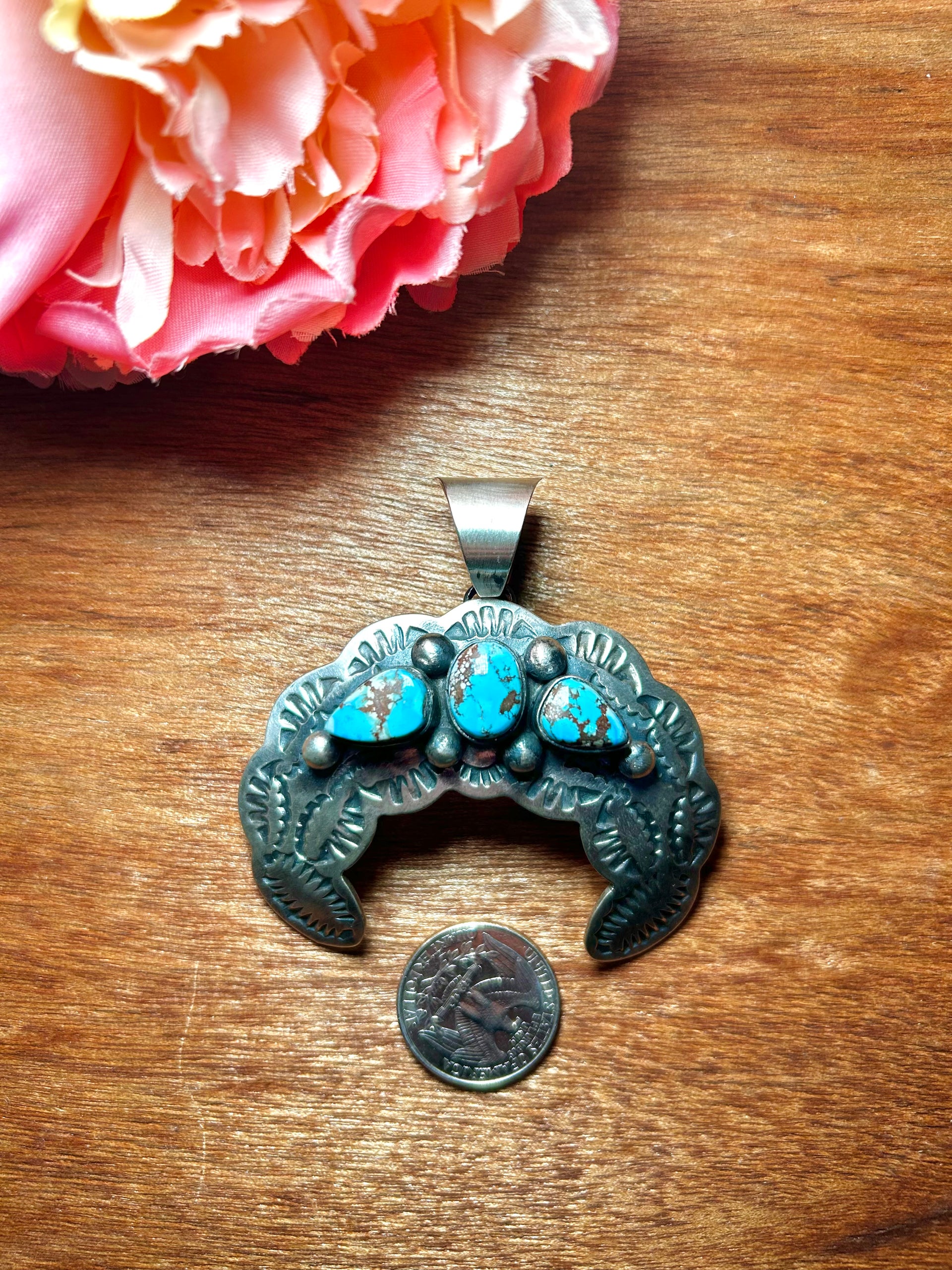 Chimney Butte Golden Hill & Sterling Silver Pendant