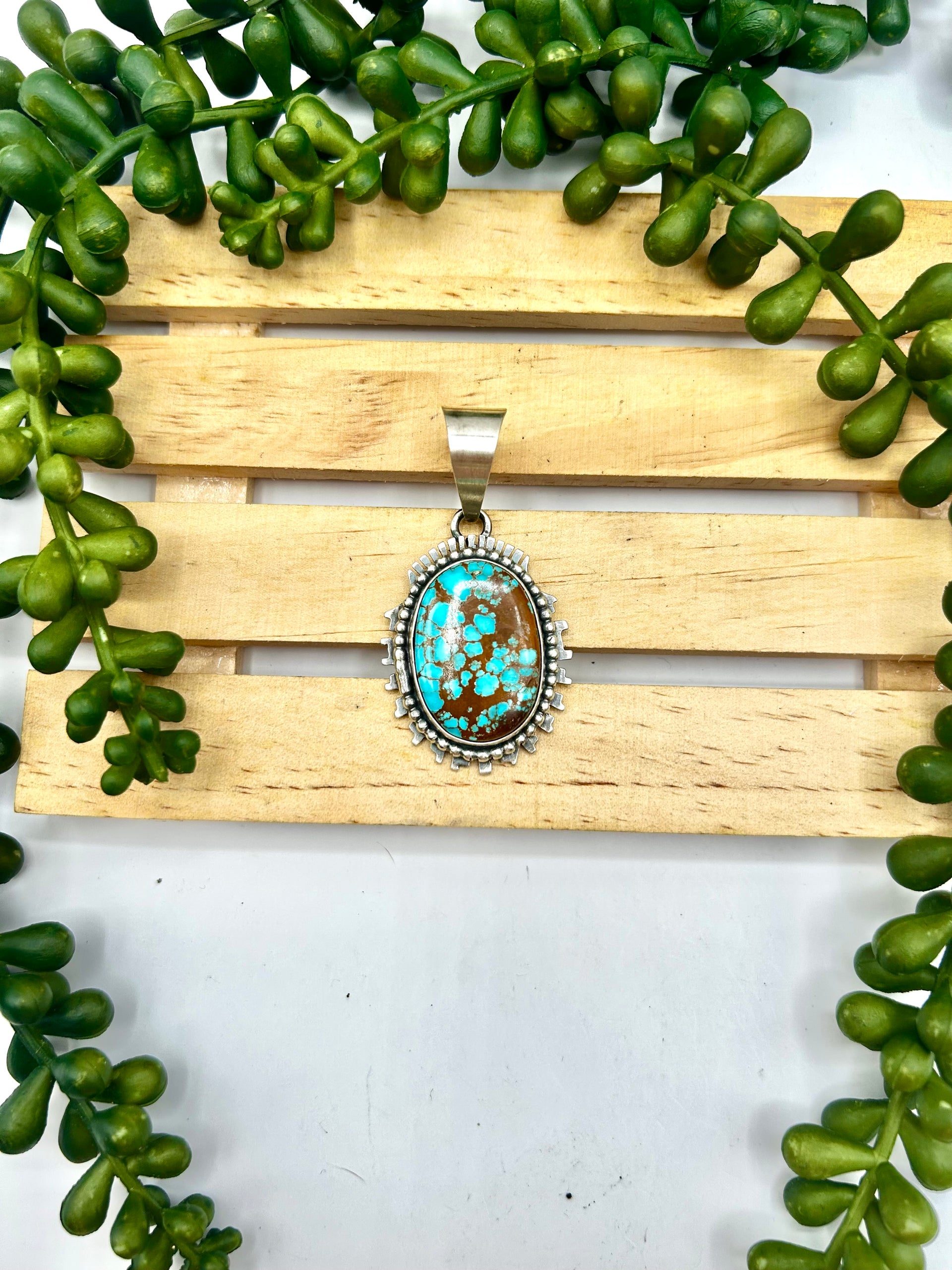 Randy Billy Mine 8 Turquoise & Sterling Silver Pendant