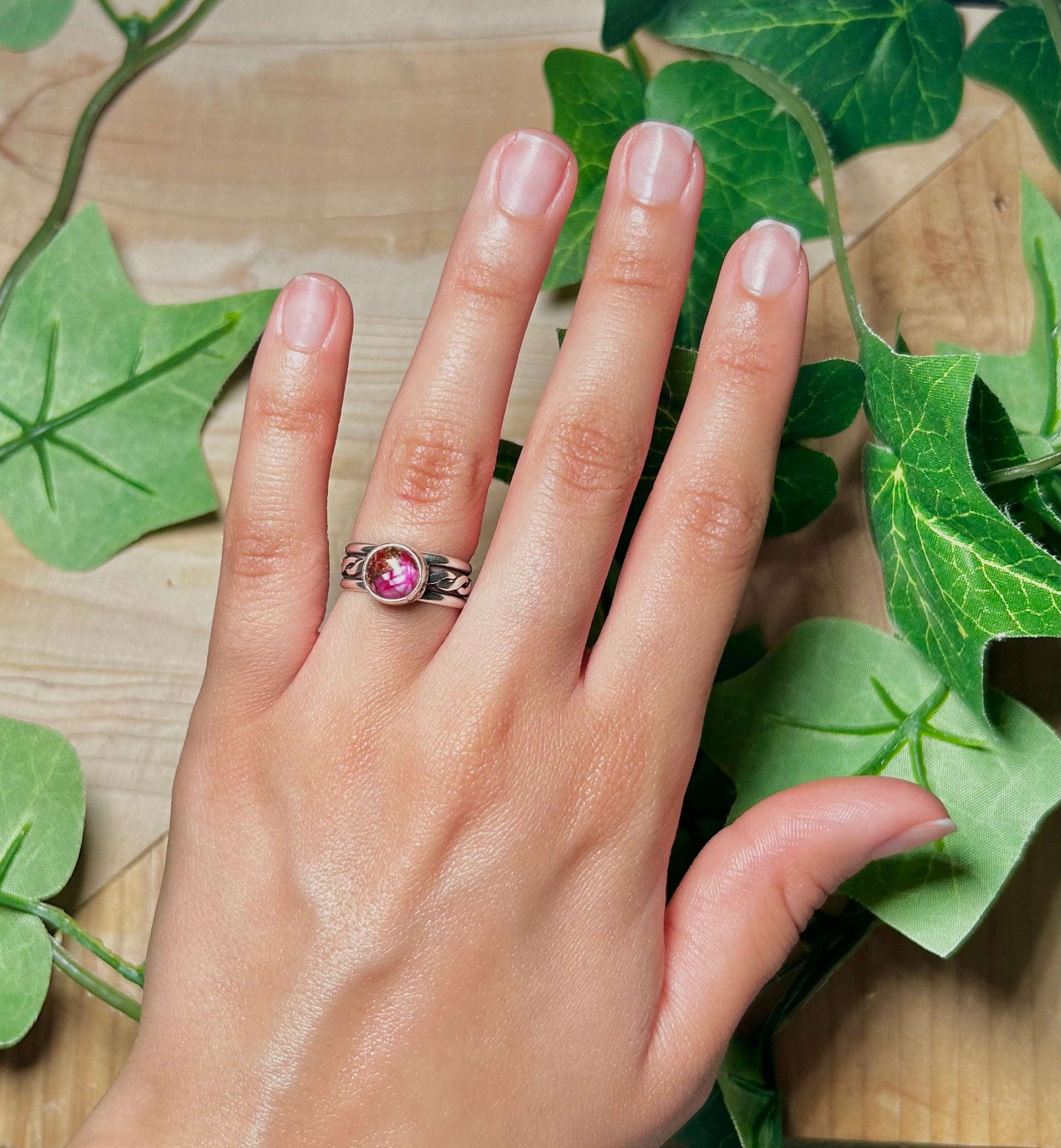 Navajo Made Mohave Turquoise and Sterling Silver Ring Size 5