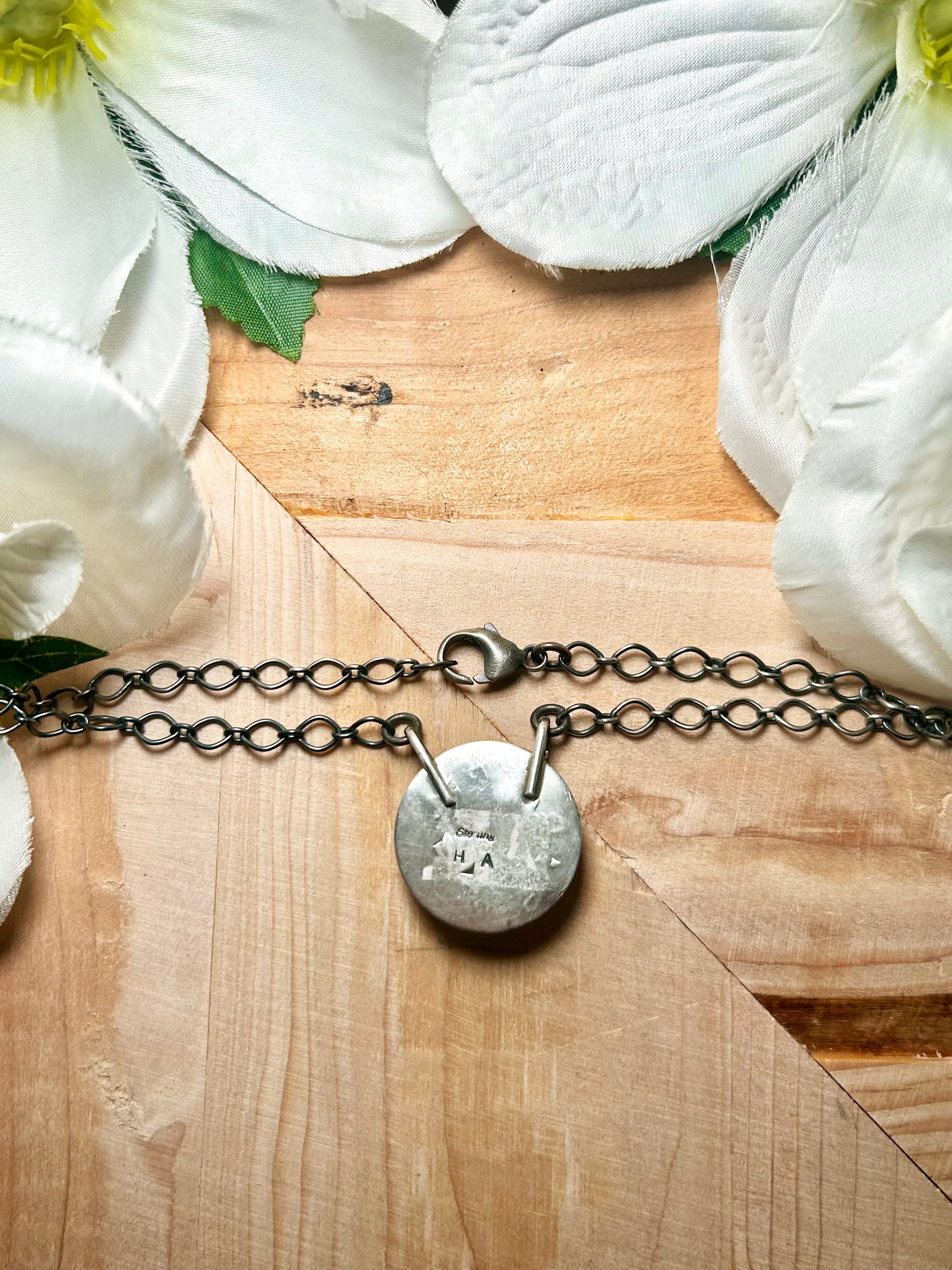 Navajo Made Egyptian Turquoise & Sterling Silver Necklace