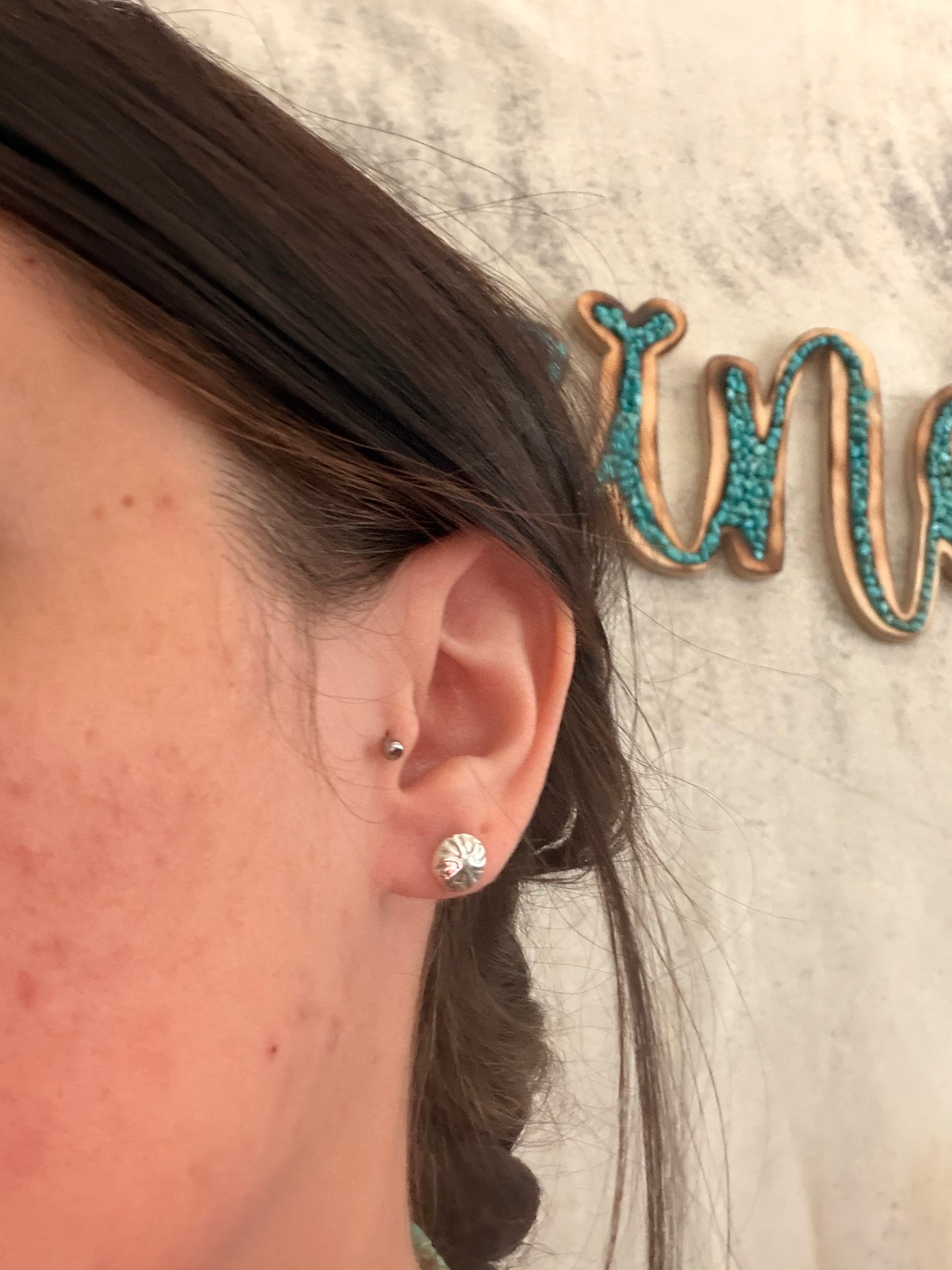 Navajo Made Sterling Silver Post Earrings