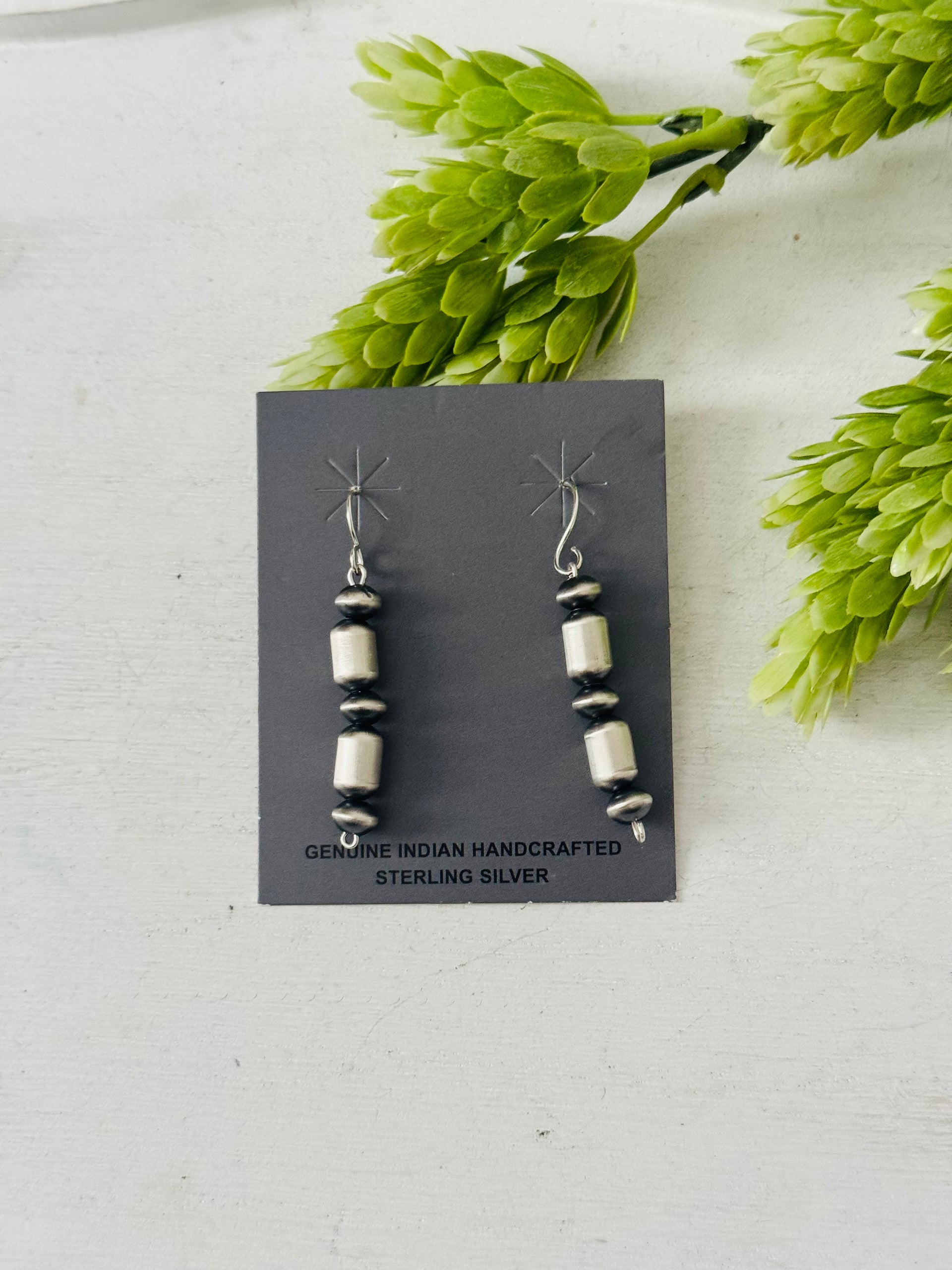 Tonisha Haley Handmade Sterling Silver Beaded Dangle Earrings