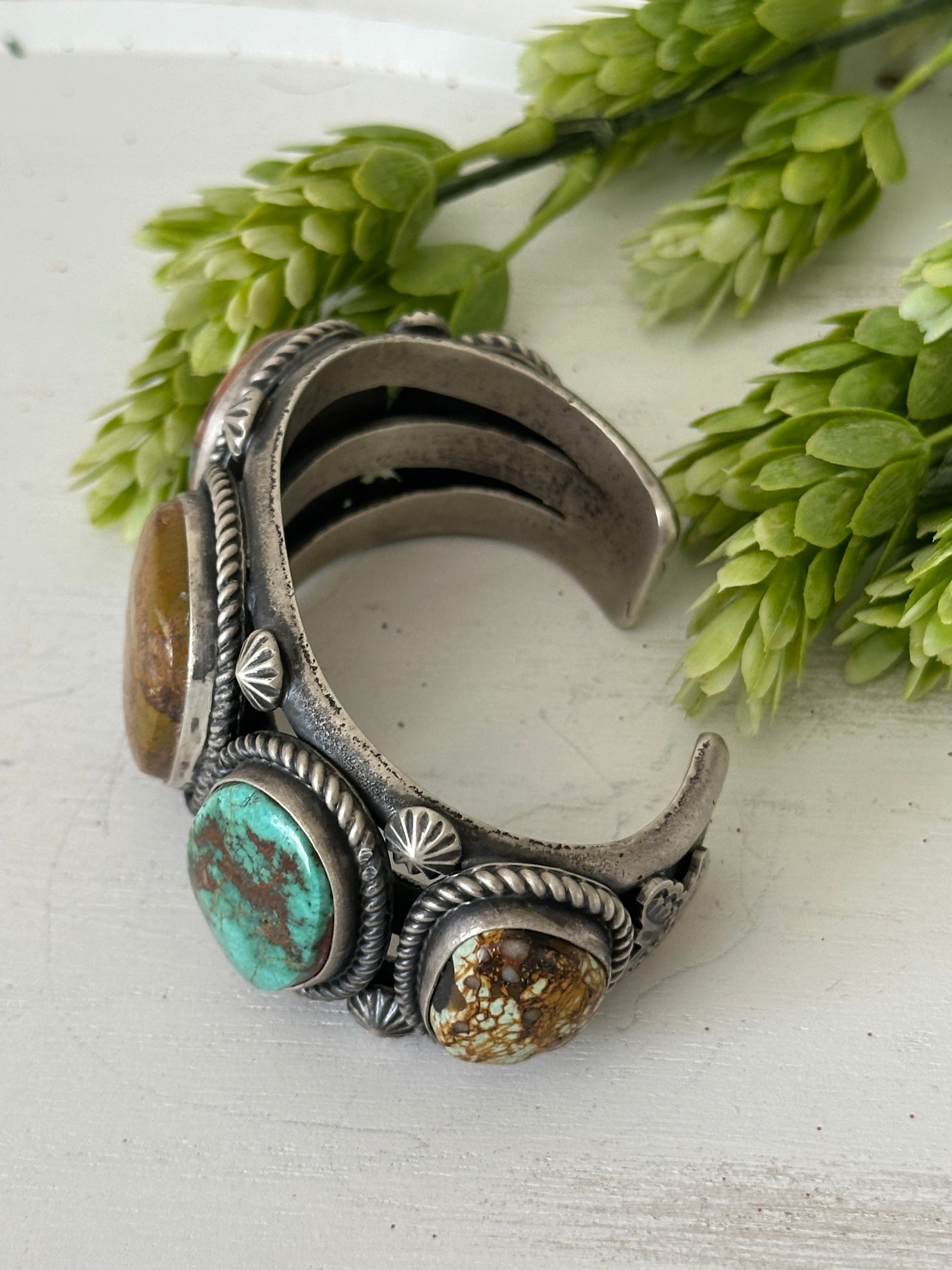 Ronald Tom Royston Turquoise & Sterling Silver Cuff Bracelet