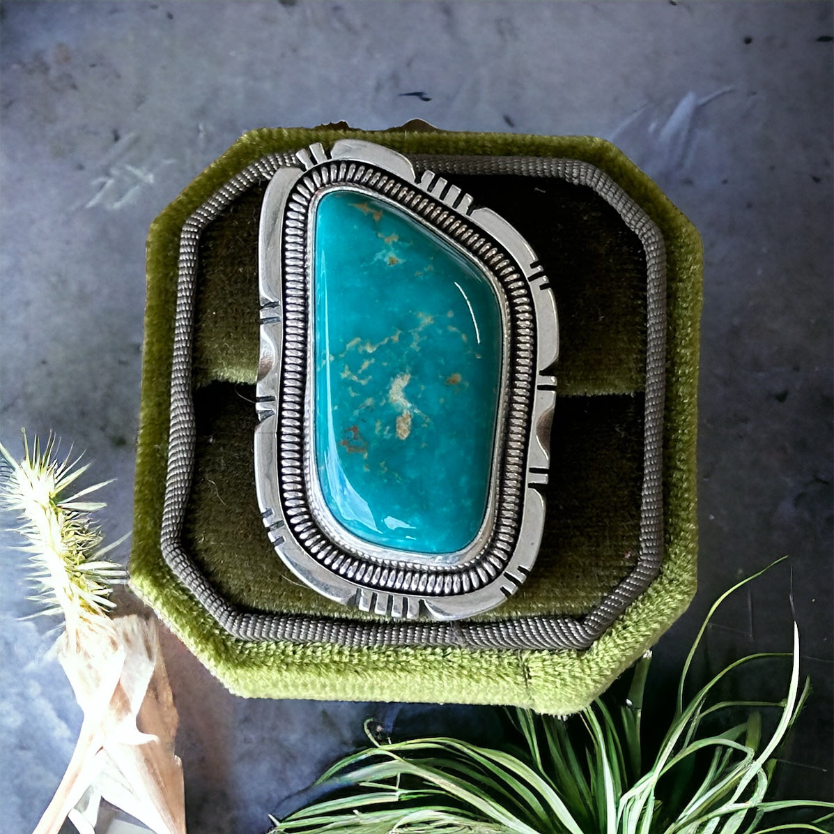 Wydell Billie Royston Turquoise & Sterling Silver Ring Size 6