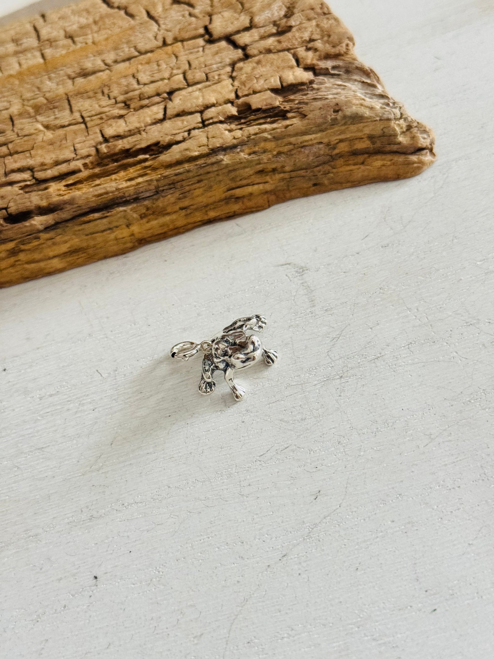 Navajo Made Sterling Silver Frog Cast Charms