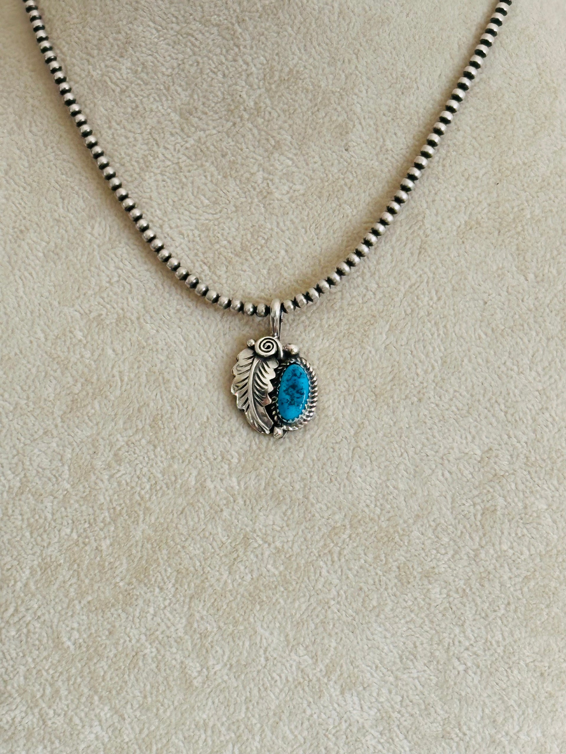 Julia Etsitty Kingman Turquoise & Sterling Silver Pendants