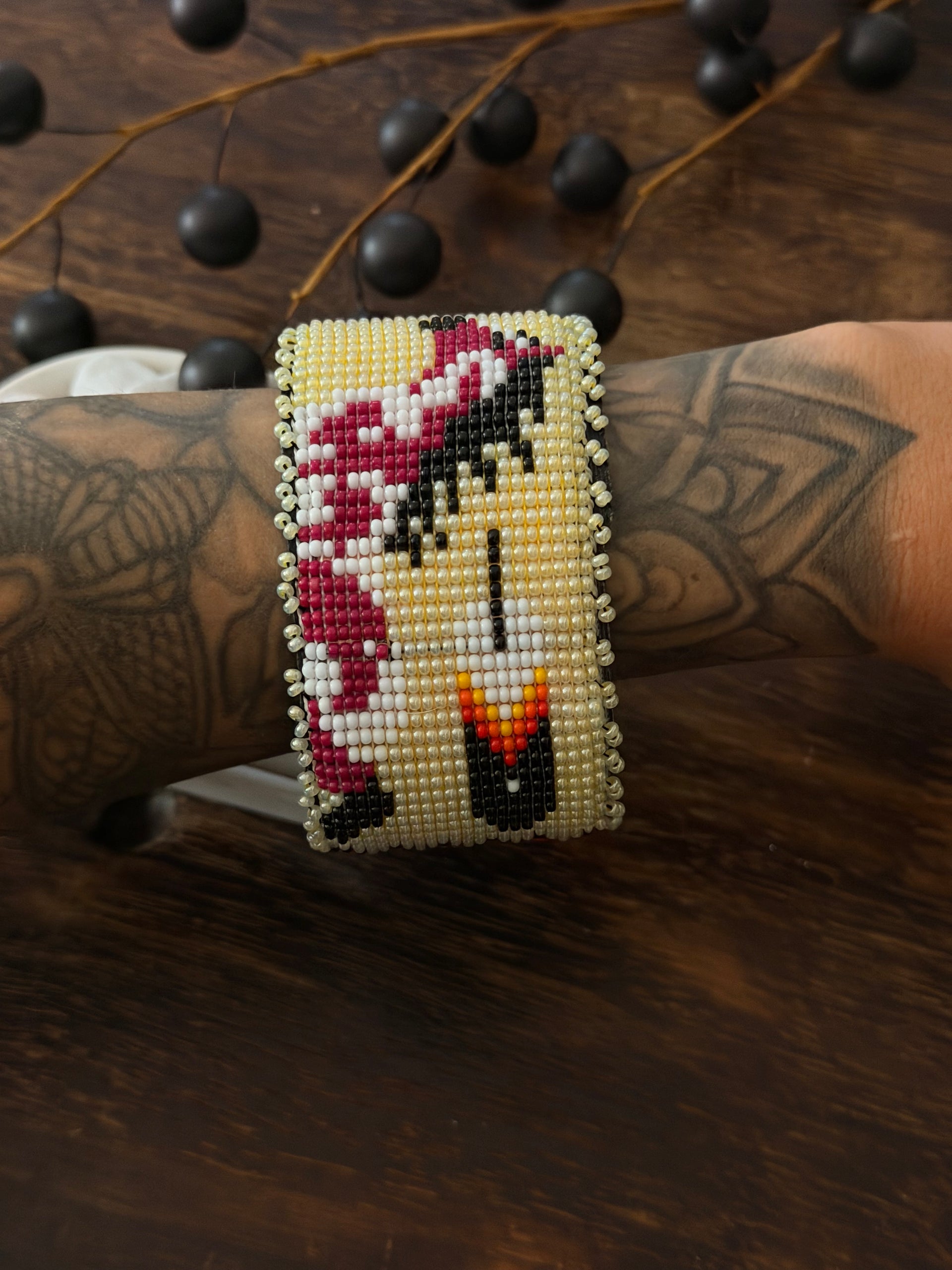 Navajo Made Beaded Cuff Bracelet