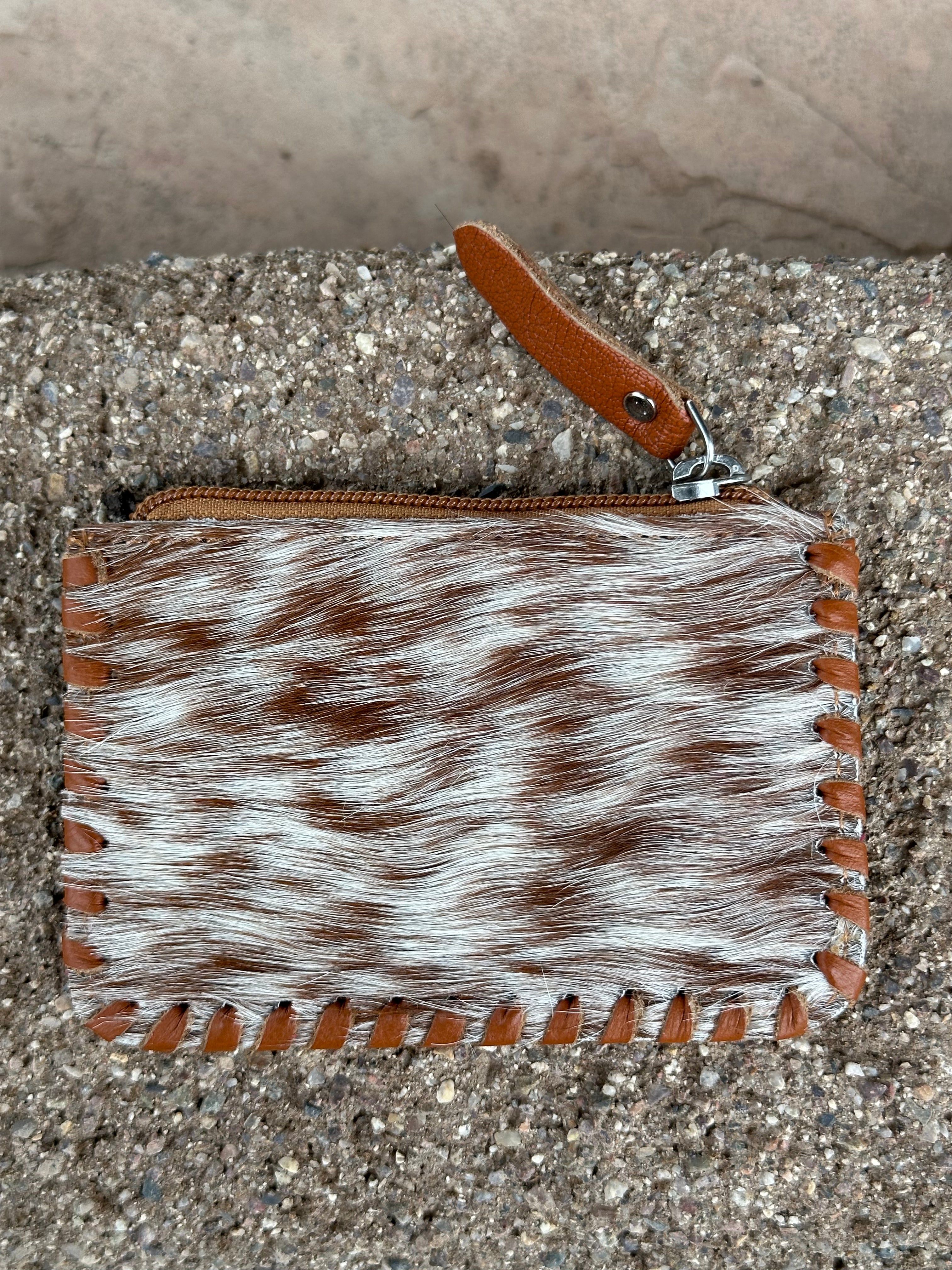 Genuine Tooled Leather Cowhide Coin Bag